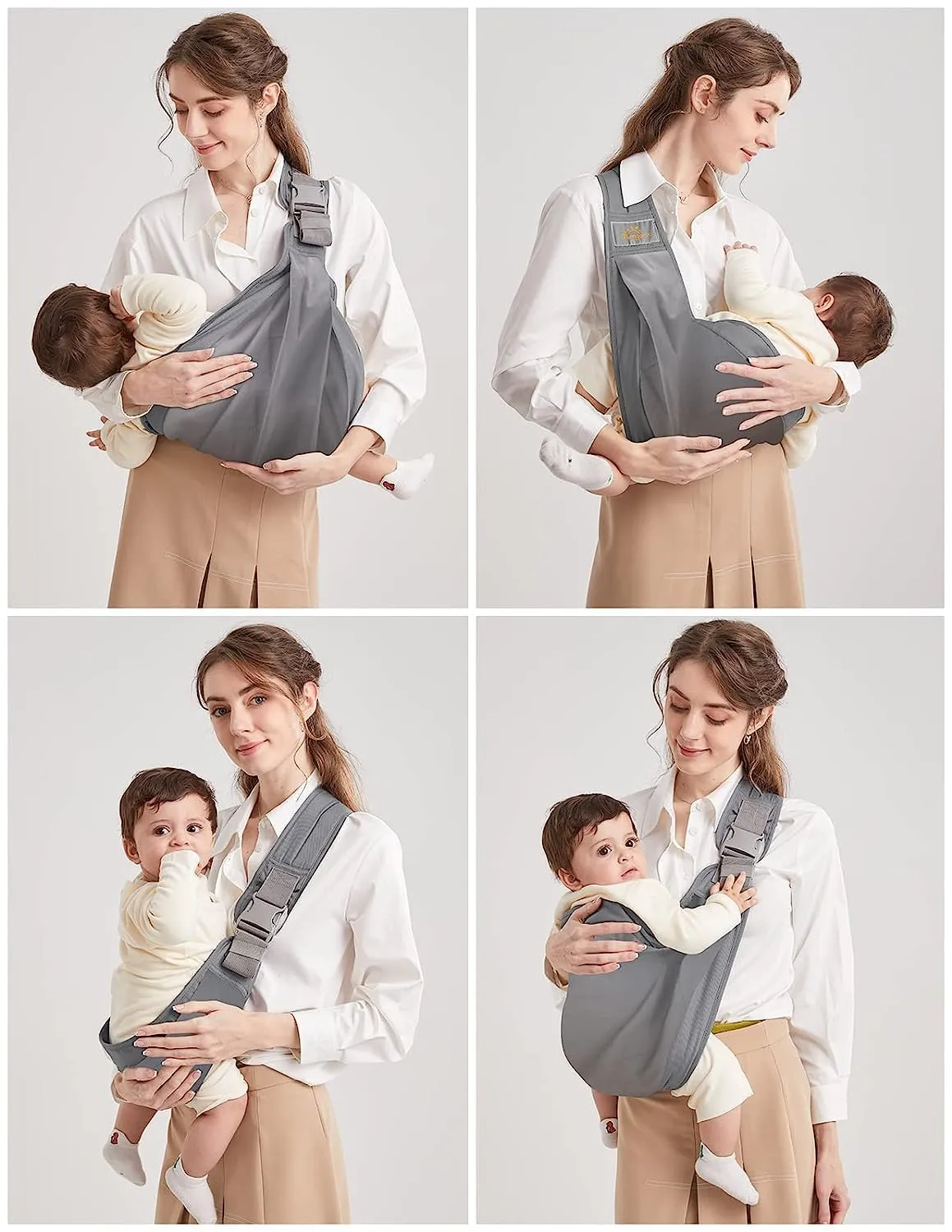 Mumgaroo Fascia Porta Bebè Ergonomica (da 0 a 15kg, Pieghevole 12 cm) - immagine 3