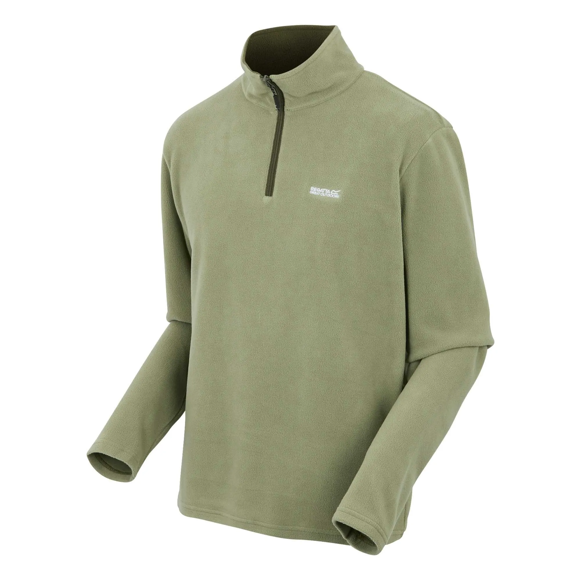 Regatta Felpa da uomo con zip in pile Thompson, Iron, cachi., 5X-Large - immagine 4