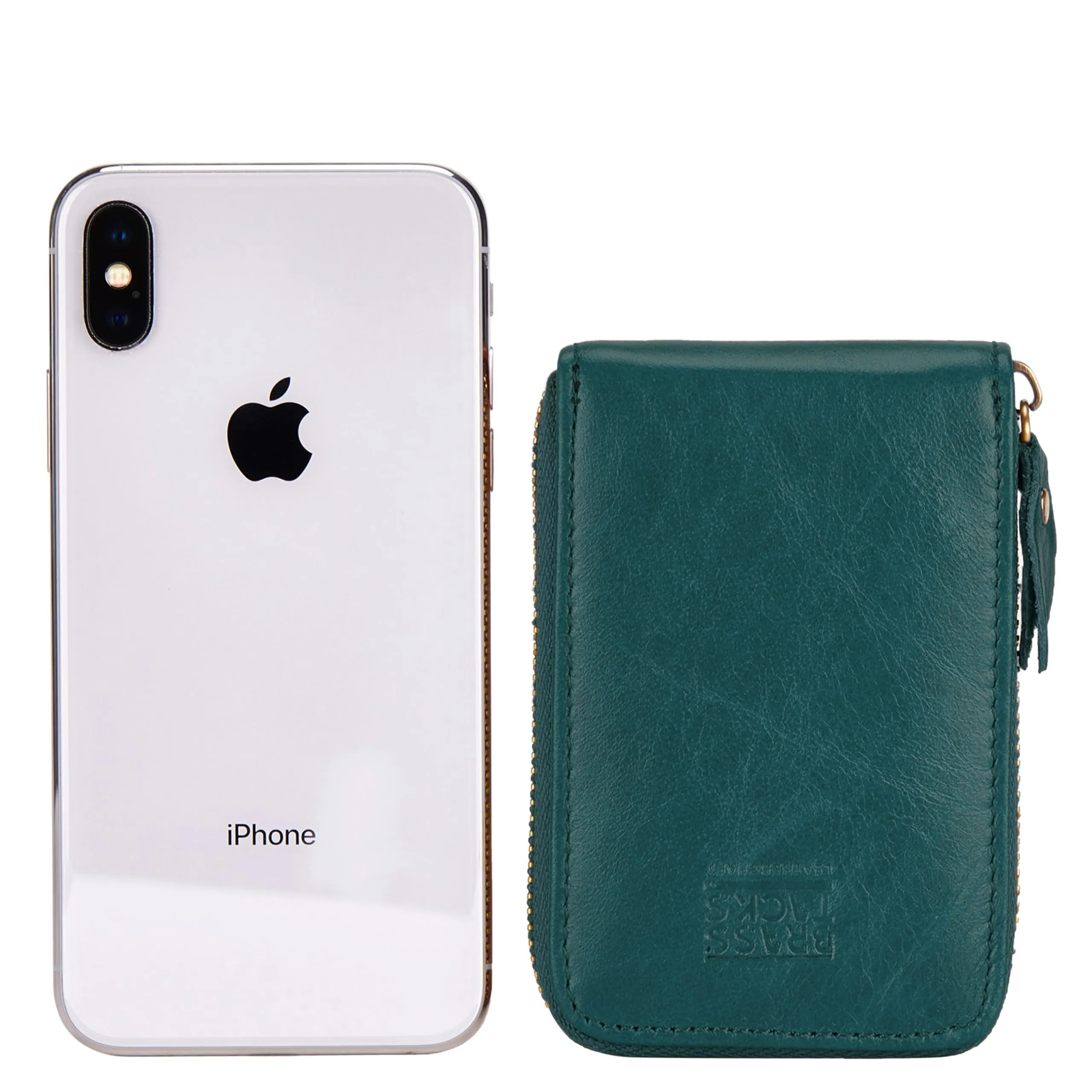 Porta Carte Credito Portatessere Portafoglio Piccolo Compatto Mini Slim da Donna Uomo in Vera Pelle con Tasca Posteriore con Protezione Rfid 13 Scomparti per Carte con Cerniera(Nero) - immagine 2