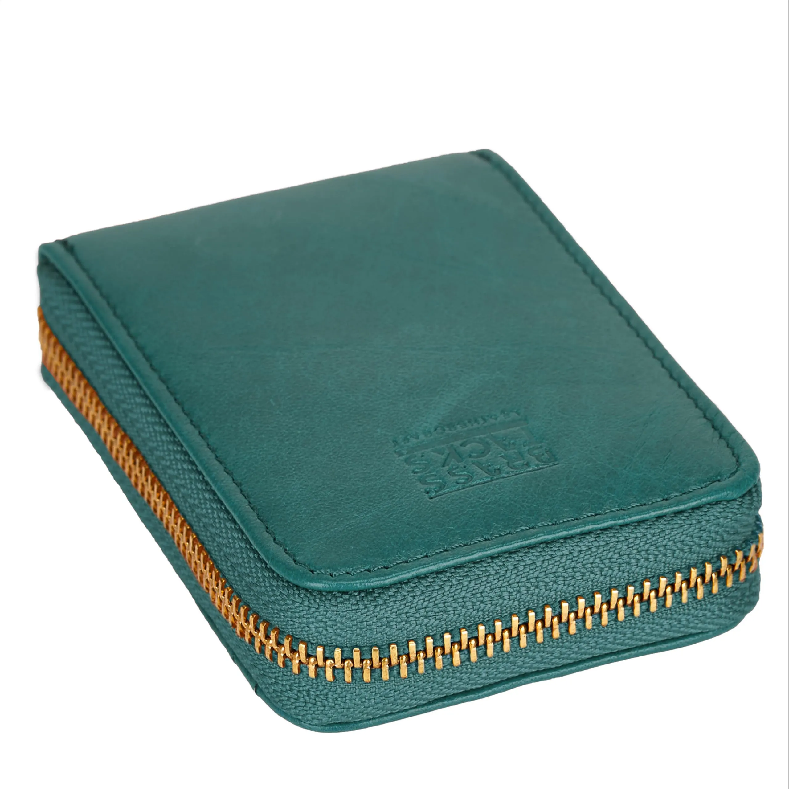 Porta Carte Credito Portatessere Portafoglio Piccolo Compatto Mini Slim da Donna Uomo in Vera Pelle con Tasca Posteriore con Protezione Rfid 13 Scomparti per Carte con Cerniera(Marrone) - immagine 6