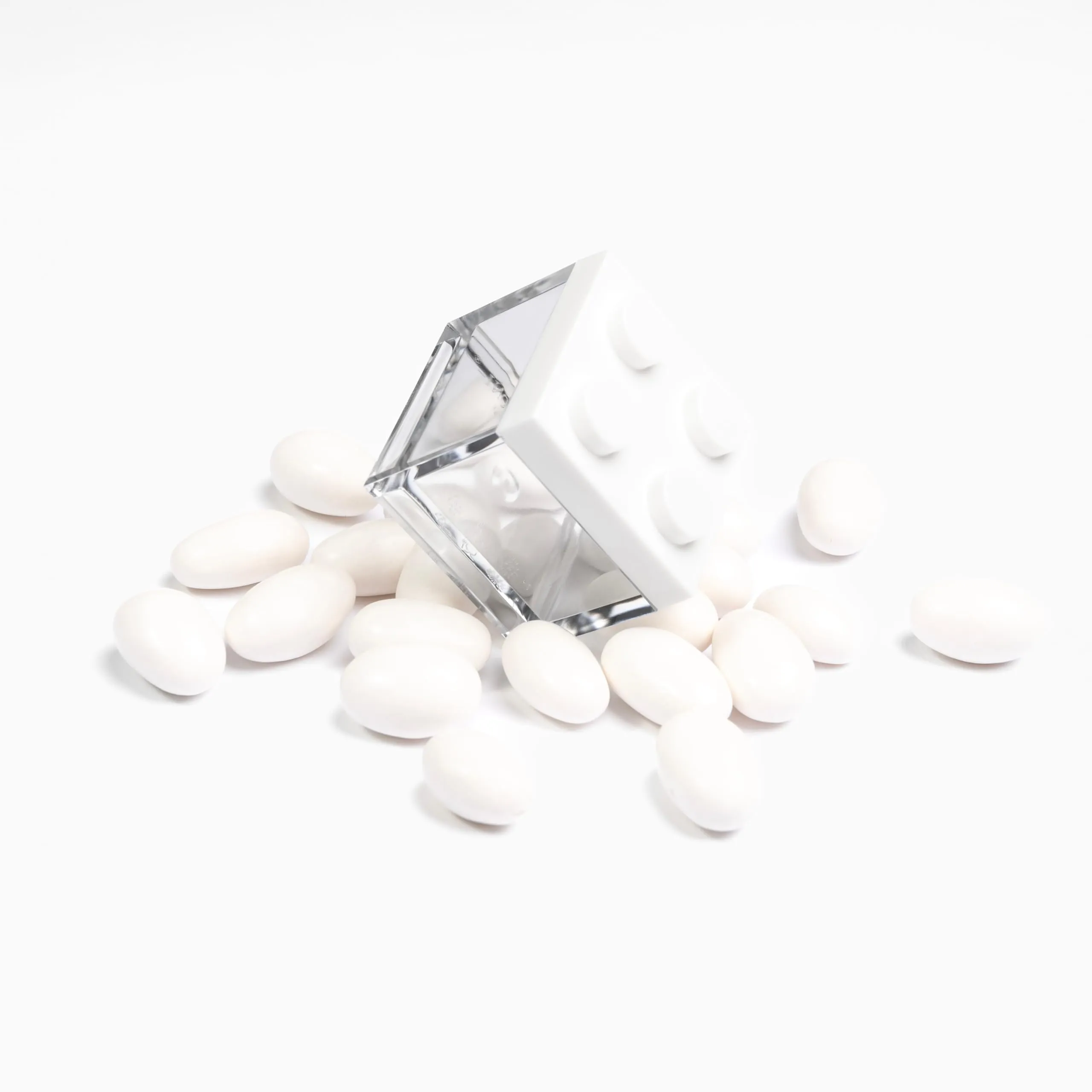 Manzoni Home - Contenitori Mattoncino - Set da 24 Pezzi colore Bianco - Ideali come Bomboniere per Matrimoni, Feste di Laurea e Decorazioni Creative - Made in Italy - immagine 4