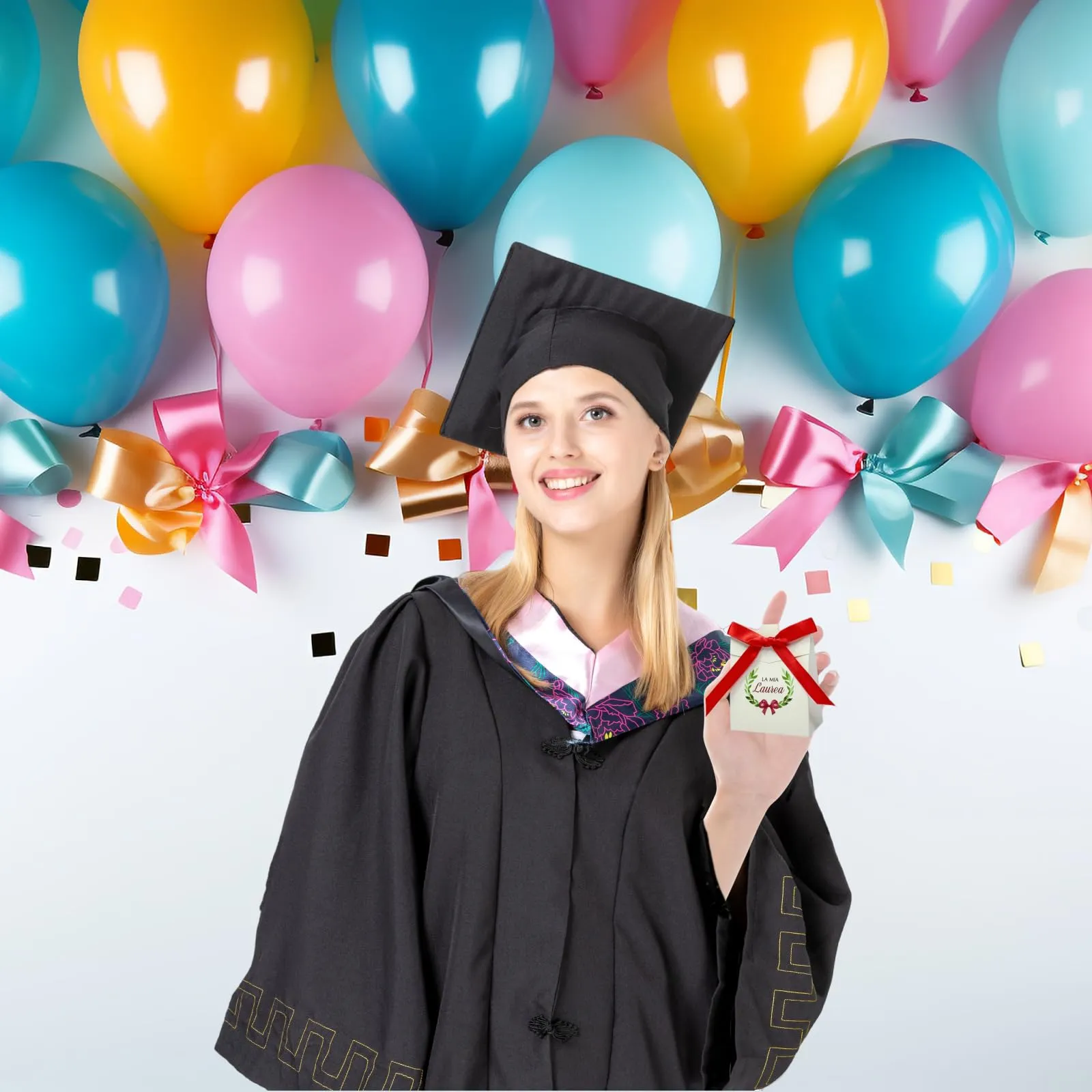 Festa Centro 50pz Scatoline Bomboniere Portaconfetti Scatole Confetti Scritta La Mia Laurea, Bomboniere Decorazione Fai da Te Festa Laurea Regalo (Rettangolo) - immagine 7