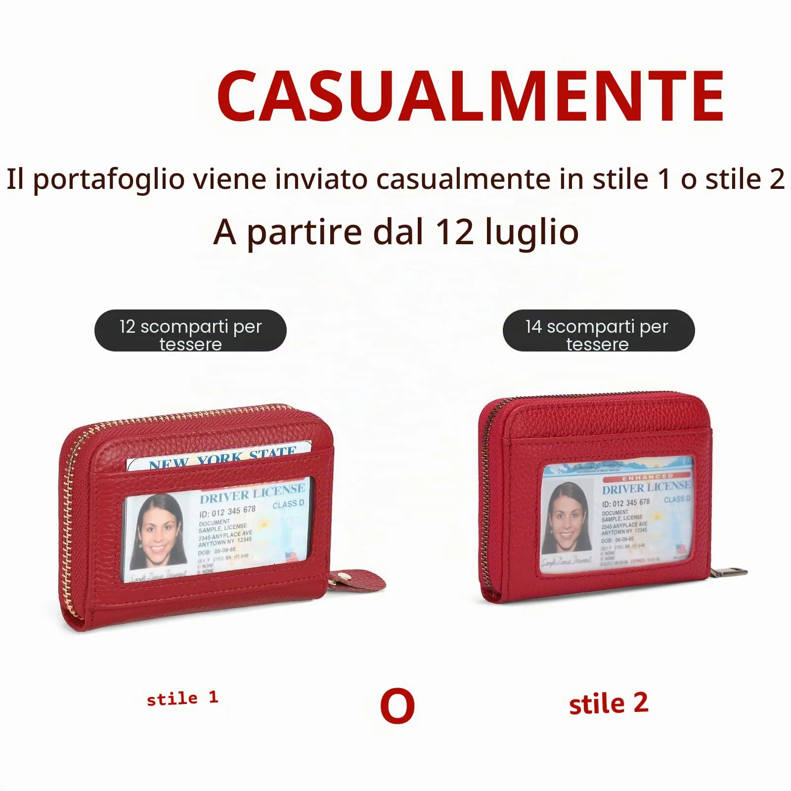 SENDEFN Portafoglio Donna Piccolo, Porta Carte di Credito con Protezione RFID e Molti Altri Scomparti, Portafoglio Cerniera Donna Piccolo, Porta Tessere Pelle - immagine 7