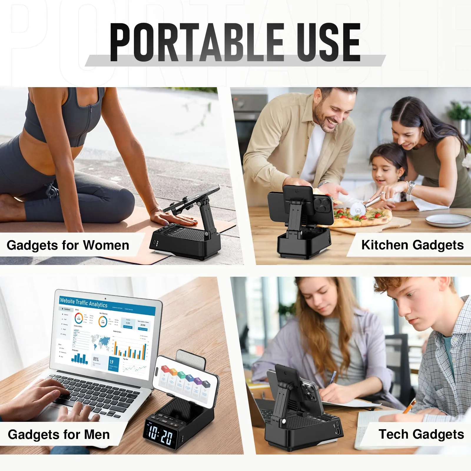 ZOOI Regalo Uomo, 6 in 1 Altoparlante Bluetooth con Supporto - immagine 4