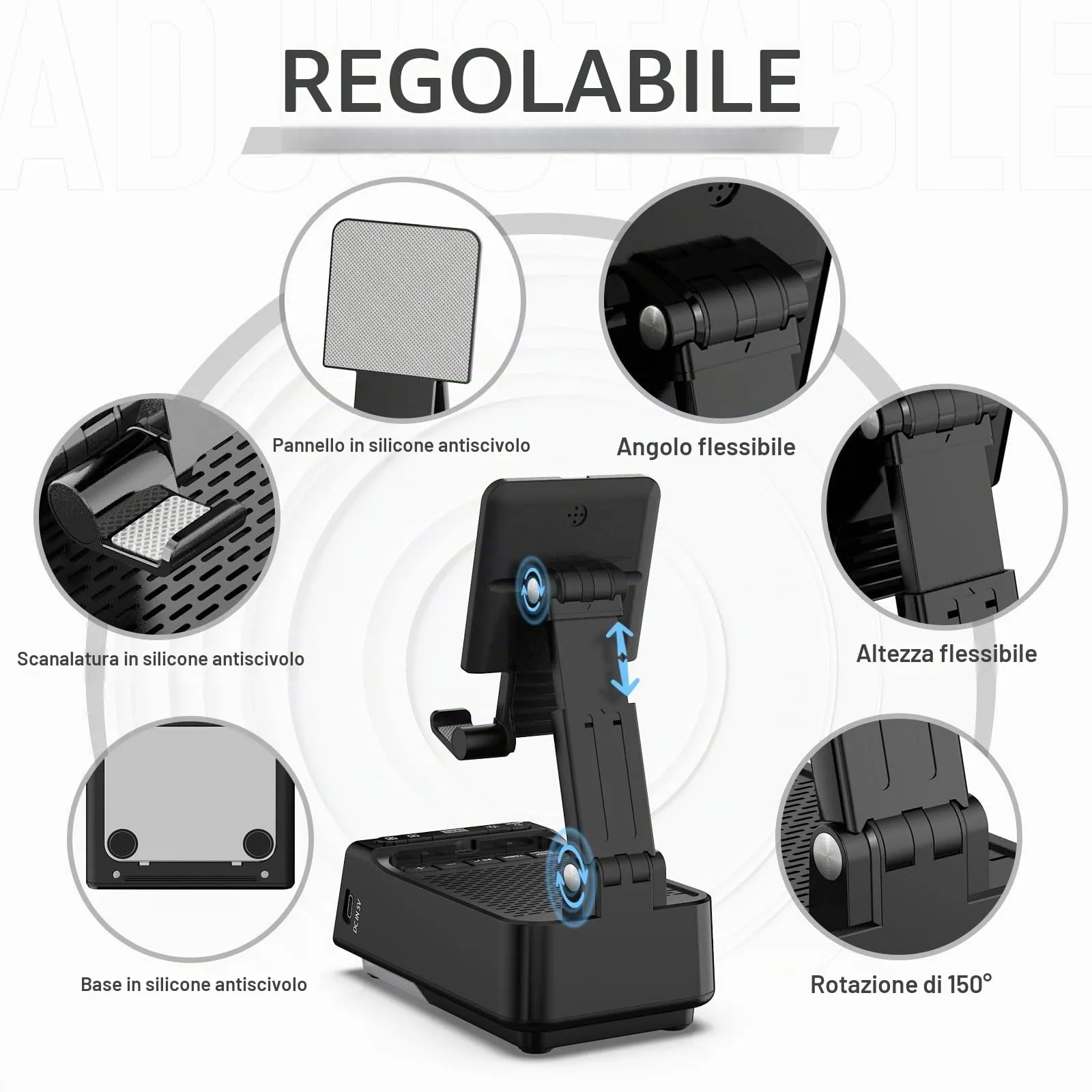 ZOOI Regalo Uomo, 6 in 1 Altoparlante Bluetooth con Supporto - immagine 7
