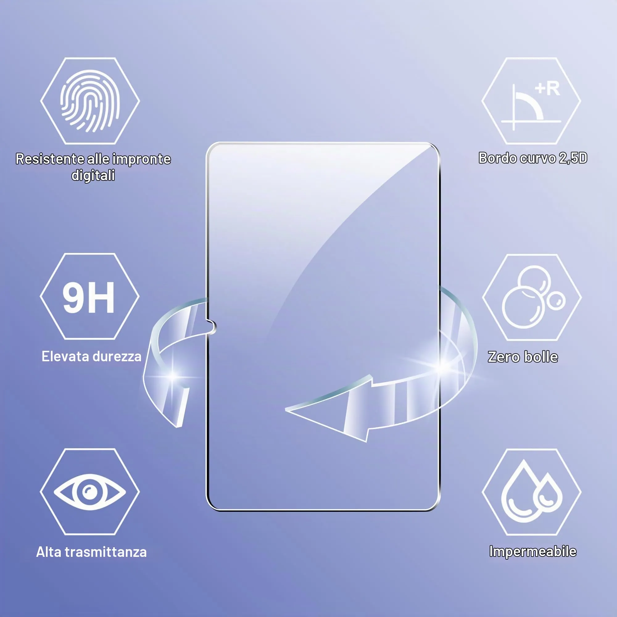 CAUHENYEE Pellicola Protettiva per Xiaomi Redmi Pad 2 / Redmi Pad 2 Play Bundle 11" 2025 Vetro Temperato, Confezione da 2 HD Trasparente Pellicola Protettiva in Vetro Protettiva, AntiGraffio - immagine 2