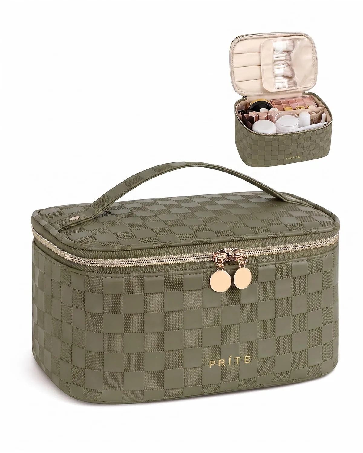 Prite Borsa Trucco Da Viaggio Femminile Con Scomparto Portapennelli - immagine 1