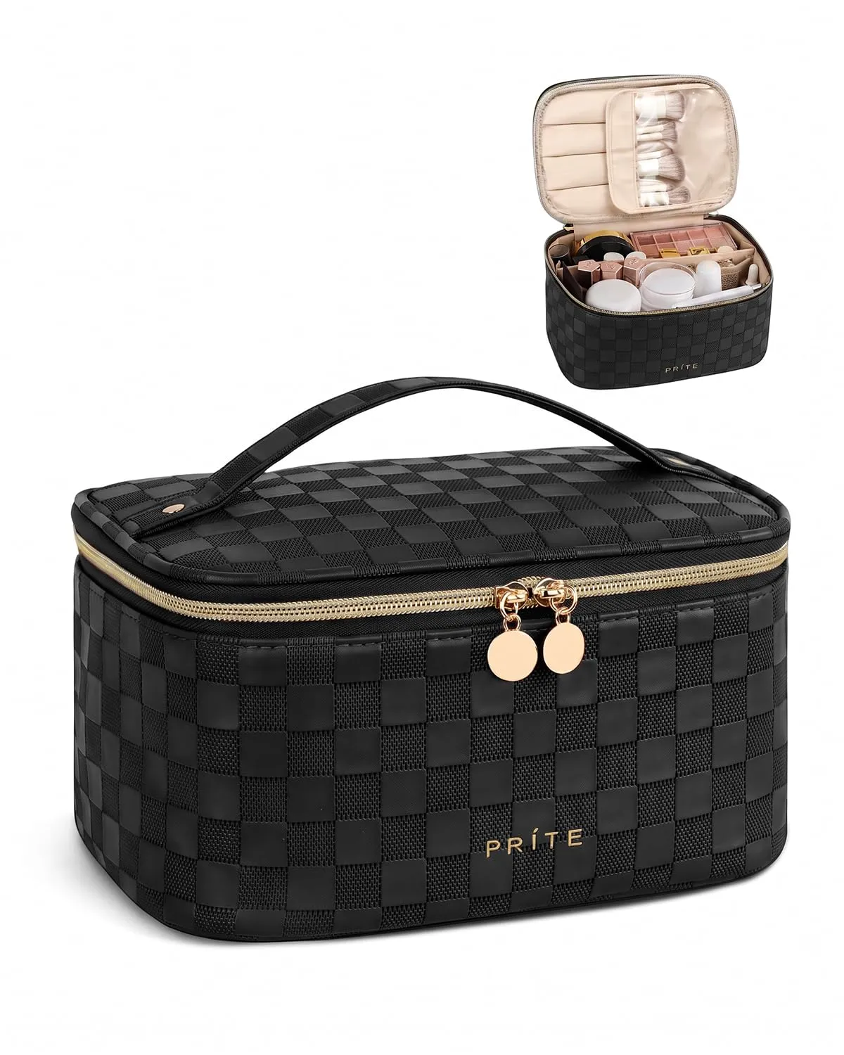 Prite Borsa Trucco Da Viaggio Femminile Con Scomparto Portapennelli - immagine 1