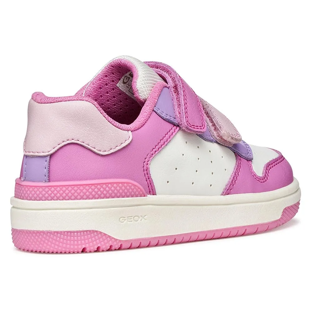 Geox J Washiba Girl B Sneaker, Dk Pink/Lilac, 25 EU - immagine 4
