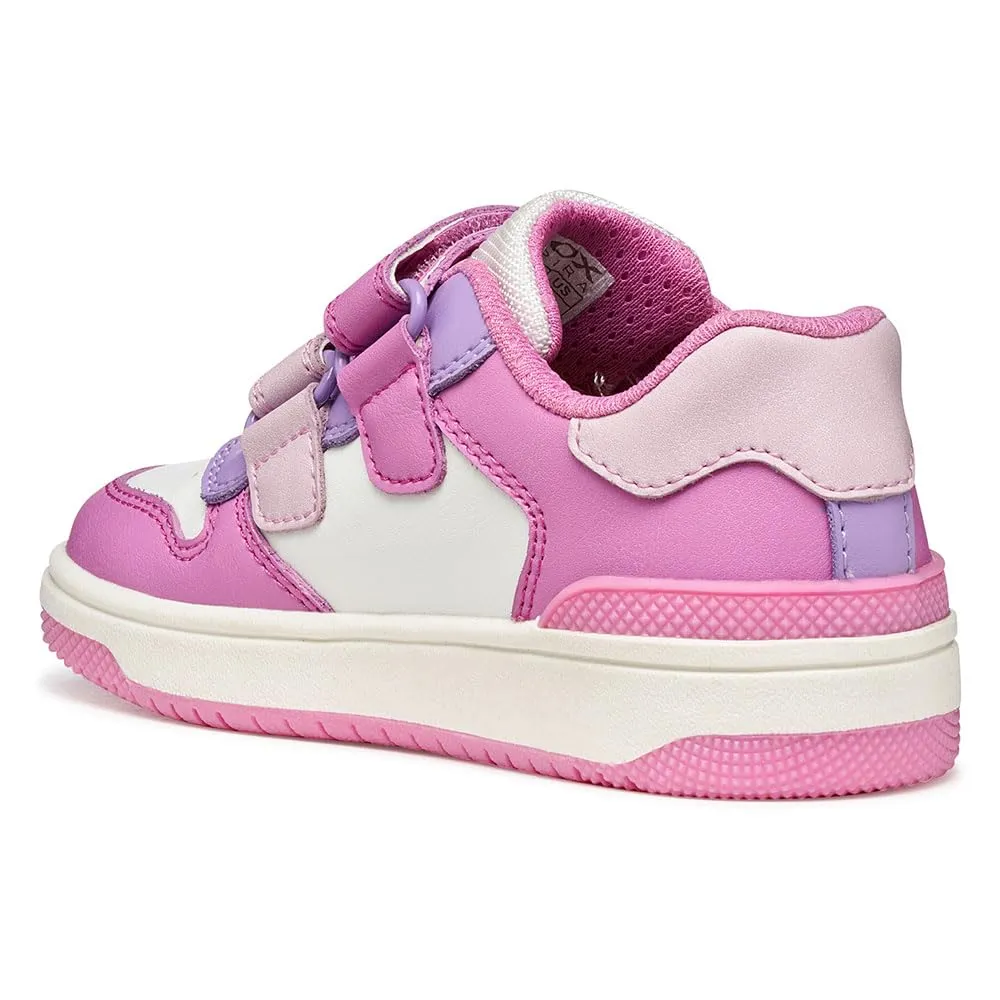 Geox J Washiba Girl B Sneaker, Dk Pink/Lilac, 24 EU - immagine 3