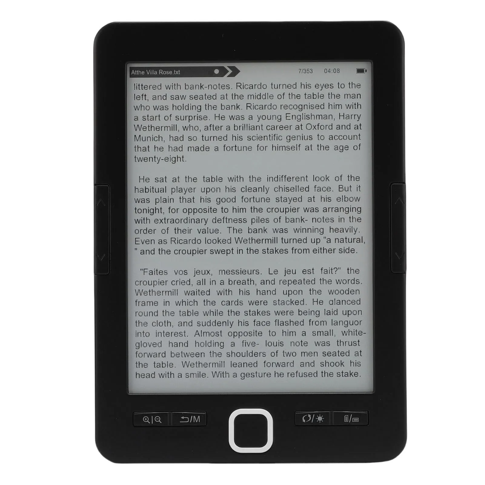 Lettore di EBook Portatile con Schermo HD Ink da 6 Pollici, BK6033, Memoria Integrata da 8 GB, luminosità Regolabile, Adatto per Bambini, Adulti e anziani. - immagine 1