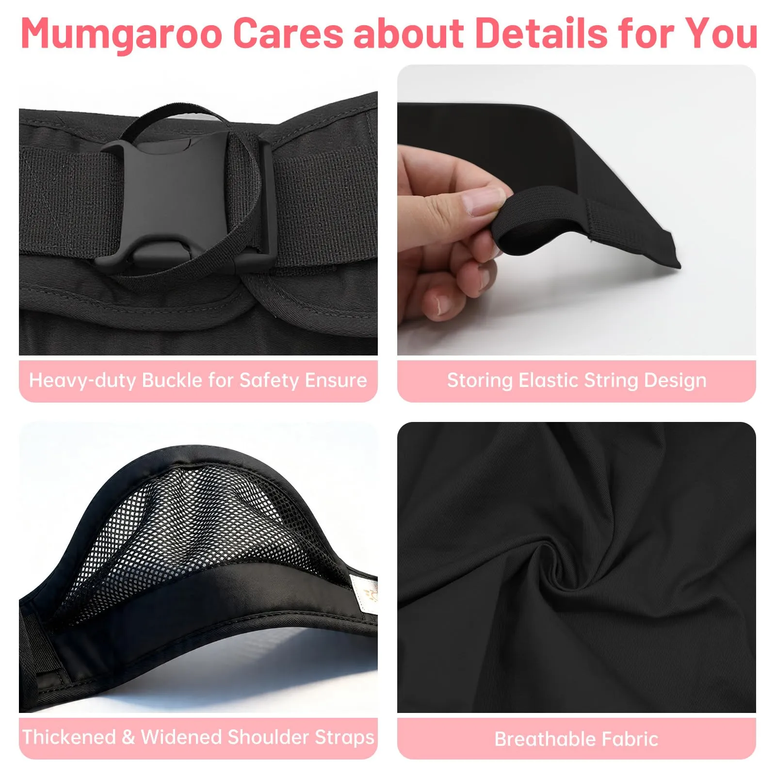 Mumgaroo Fascia Neonato Porta Bebè (da 0 a 15kg, Pieghevole 12 cm) - immagine 8