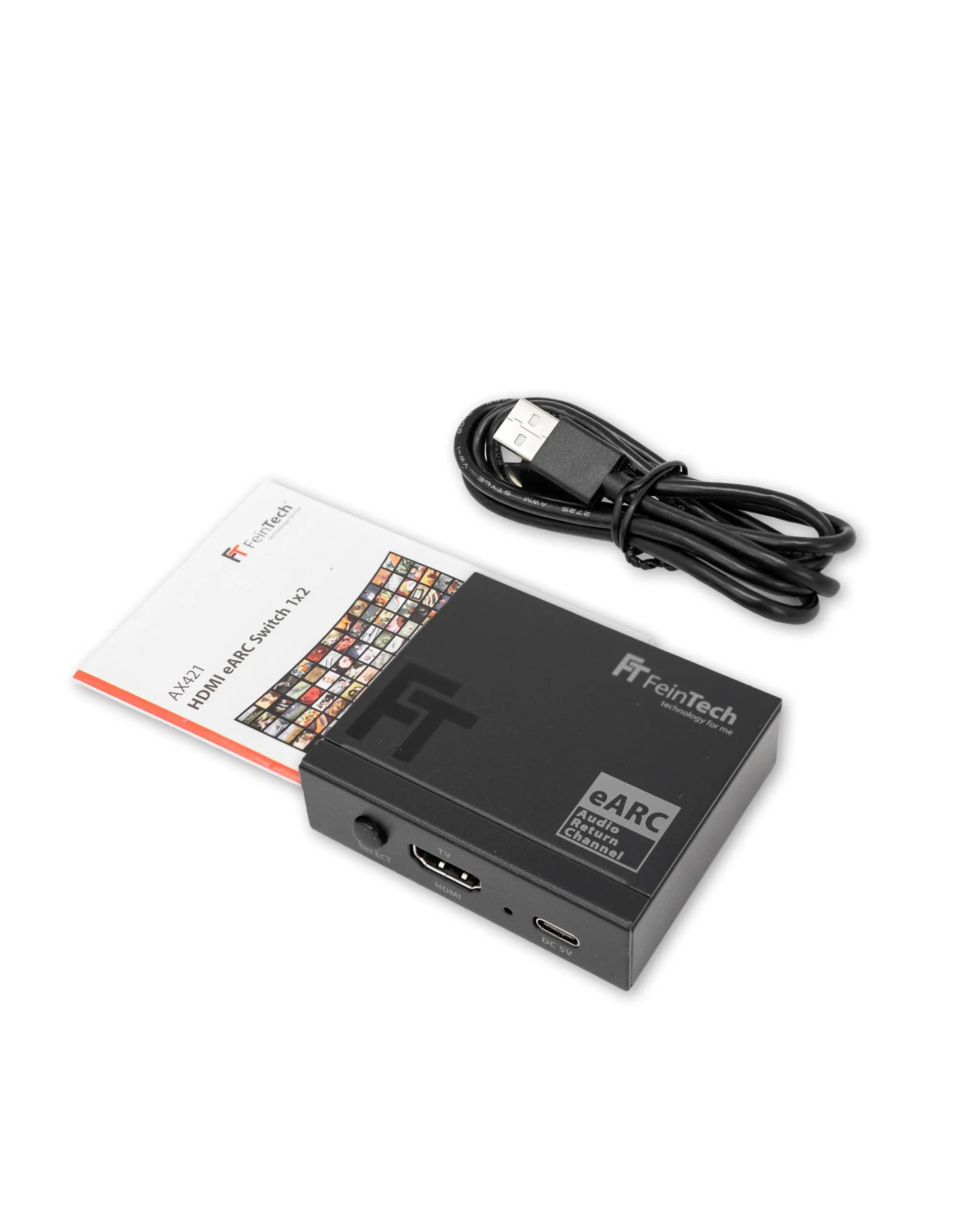 FeinTech AX421 HDMI eARC Switch 1 TV x 2 Soundbar - utilizzare 2 dispositivi audio su un televisore - immagine 5