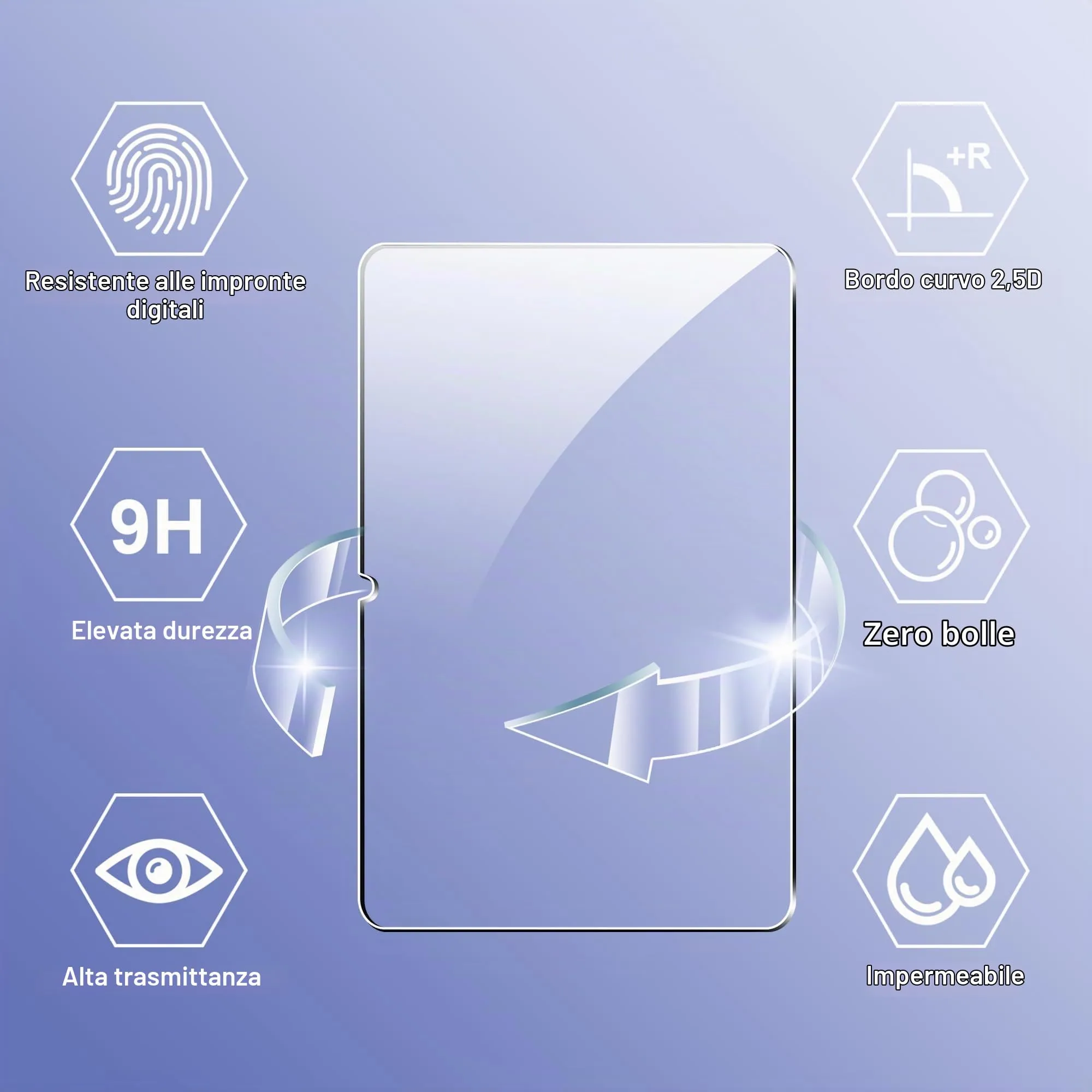 Pellicola per Honor Pad 10 / 20 / 20 Pro 12.1" Vetro Temperato, 2 Pezzi - immagine 2