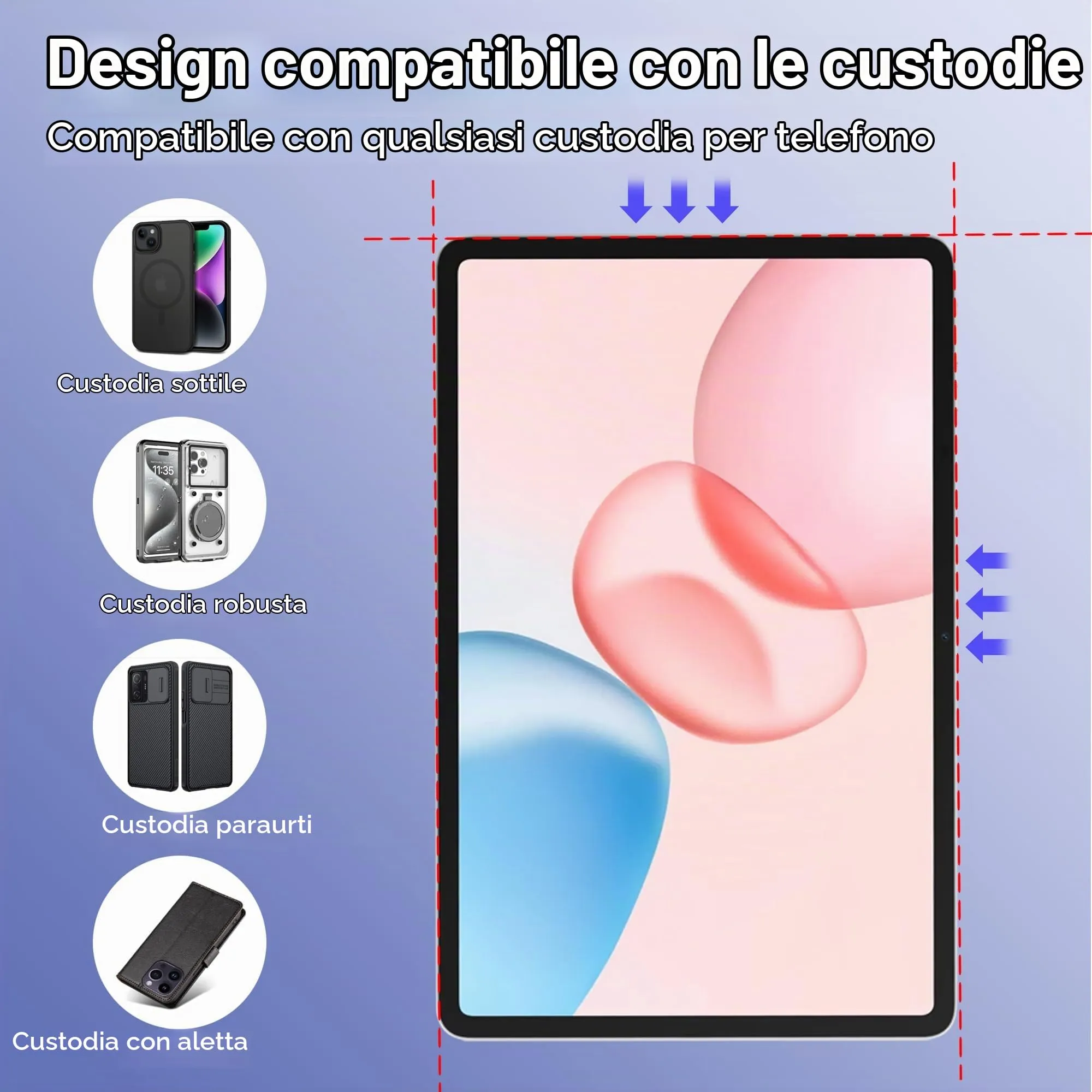 Pellicola per Honor Pad 10 / 20 / 20 Pro 12.1" Vetro Temperato, 2 Pezzi - immagine 3