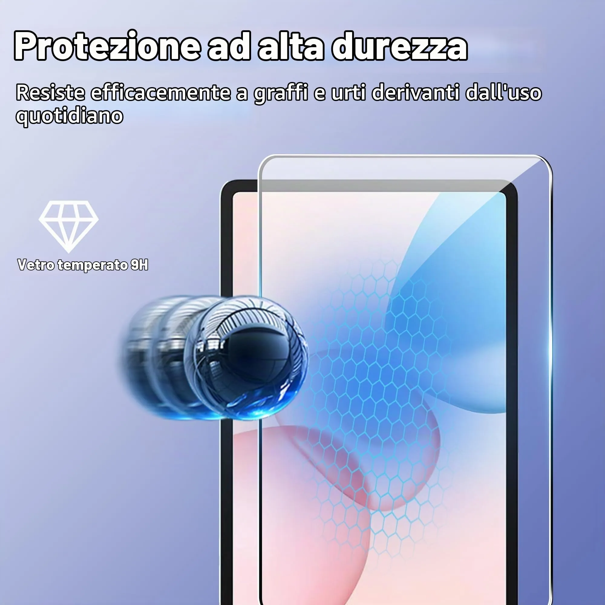 Pellicola per Honor Pad 10 / 20 / 20 Pro 12.1" Vetro Temperato, 2 Pezzi - immagine 5