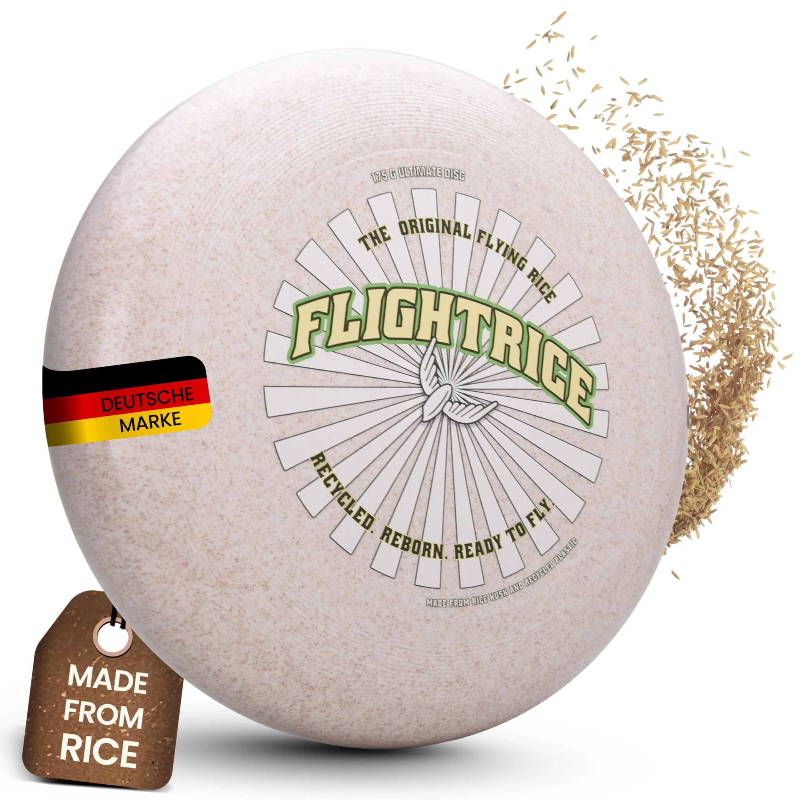 Kindskopf Frisbee 175g – Disco Volante Ultimate sostenibile in plastica Riciclata – Frisbee Professionale per Spiaggia e Parco – Gioco all'aperto Antiscivolo - immagine 1