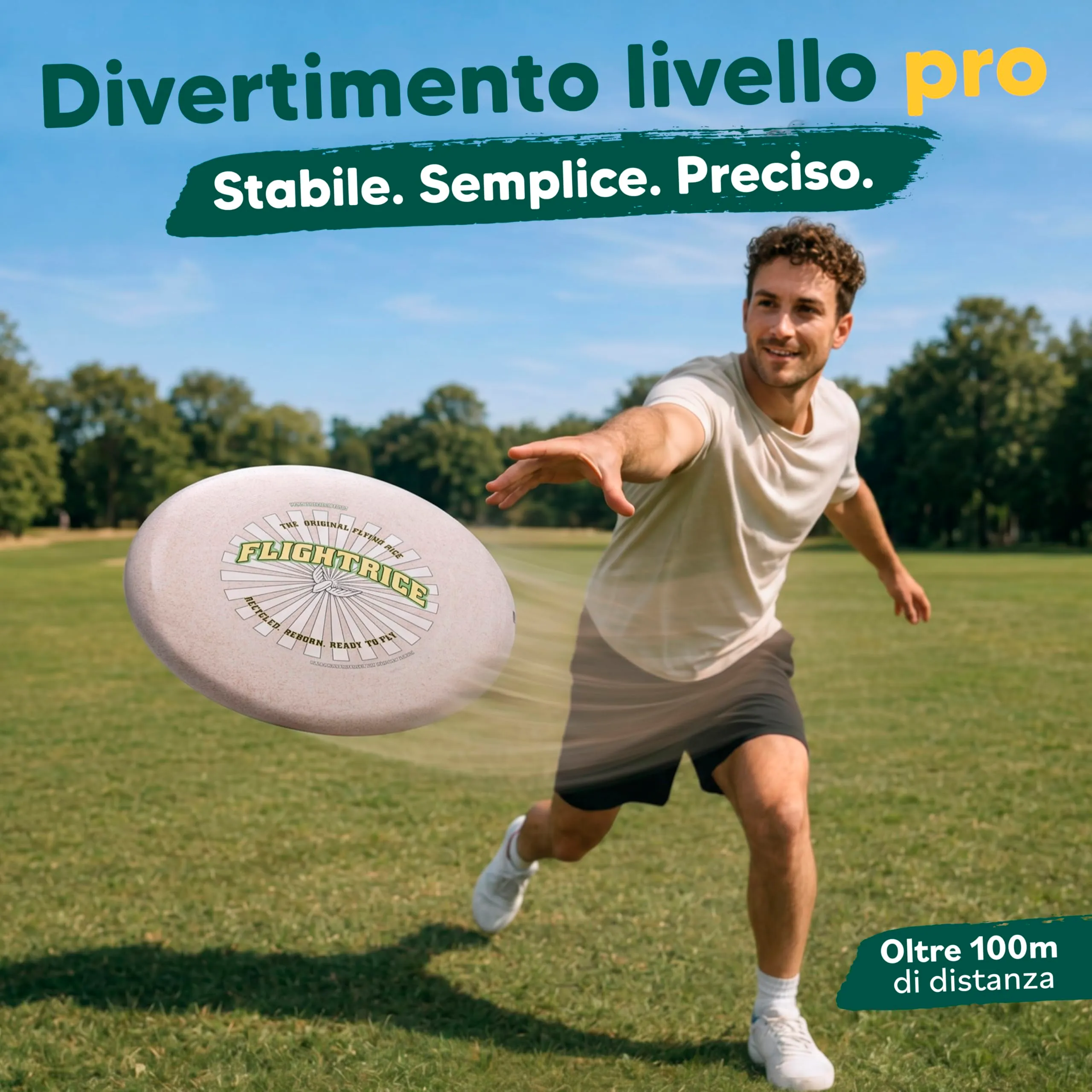 Kindskopf Frisbee 175g – Disco Volante Ultimate sostenibile in plastica Riciclata – Frisbee Professionale per Spiaggia e Parco – Gioco all'aperto Antiscivolo - immagine 3