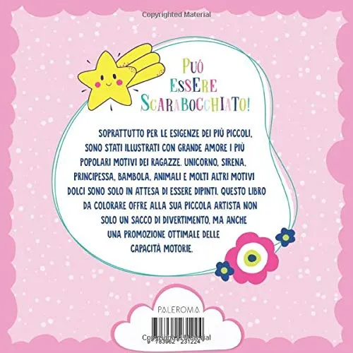 Libro da colorare 1 anno BAMBINA: Album da colorare per bambini con unicorno, sirena, principessa, bambola, animali e molti altri - immagine 2