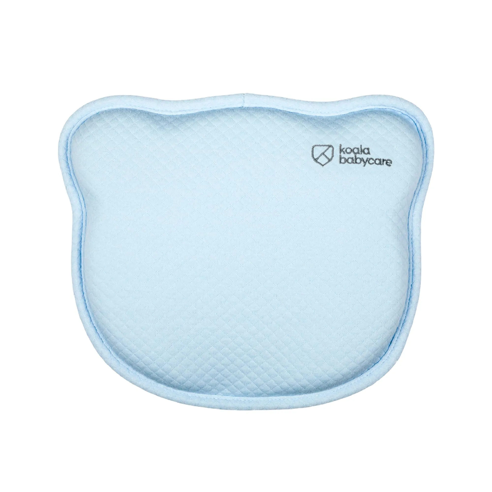 Cuscino Neonato Plagiocefalia Sfoderabile (con due Federe) per aiutare a prevenire e trattare la Testa Piatta in Memory Foam - Blu - Design Registrato KBC® - immagine 1