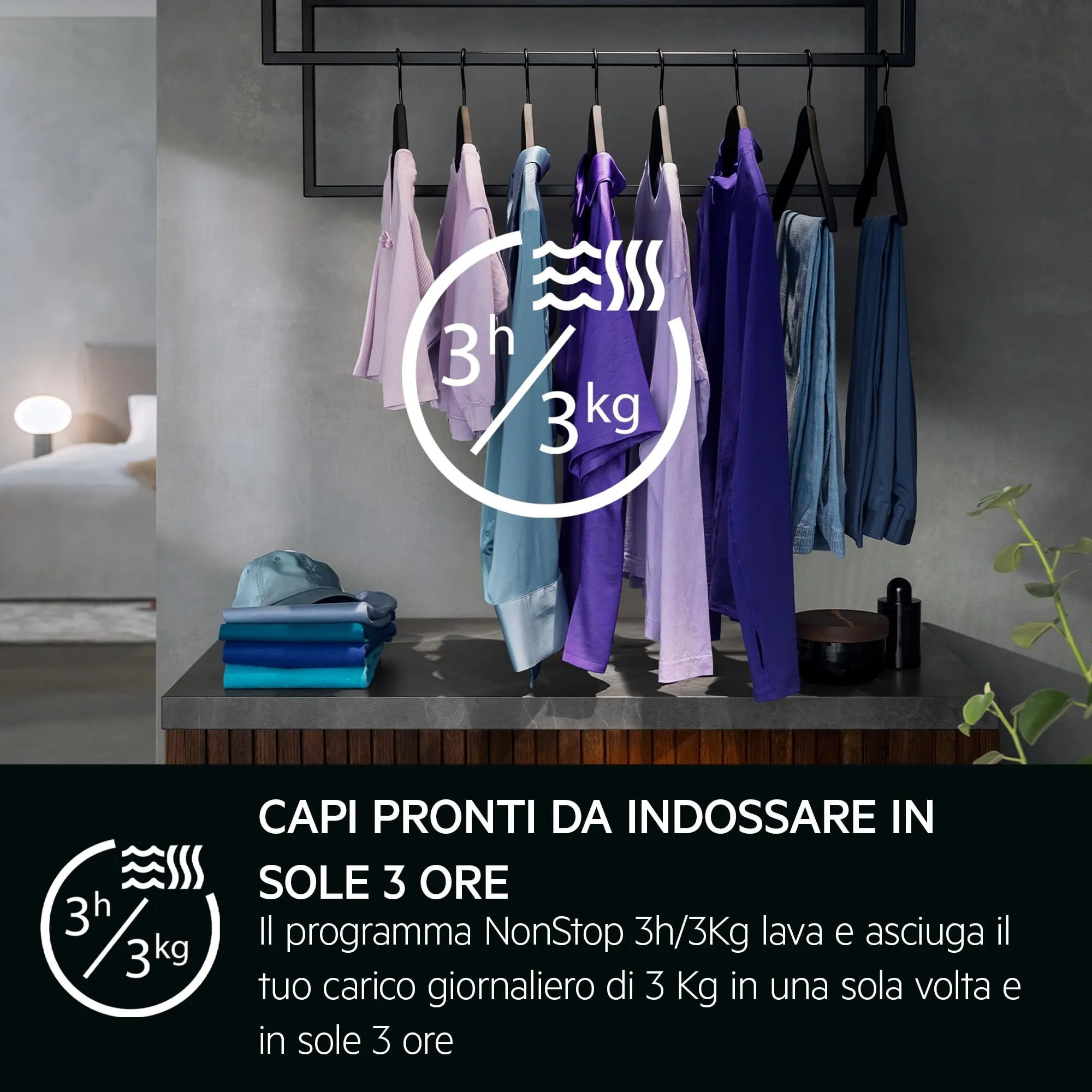 AEG Lavasciuga 9 kg Lavaggio 6 kg Asciugatura LWR9E964MB Bianco - immagine 8