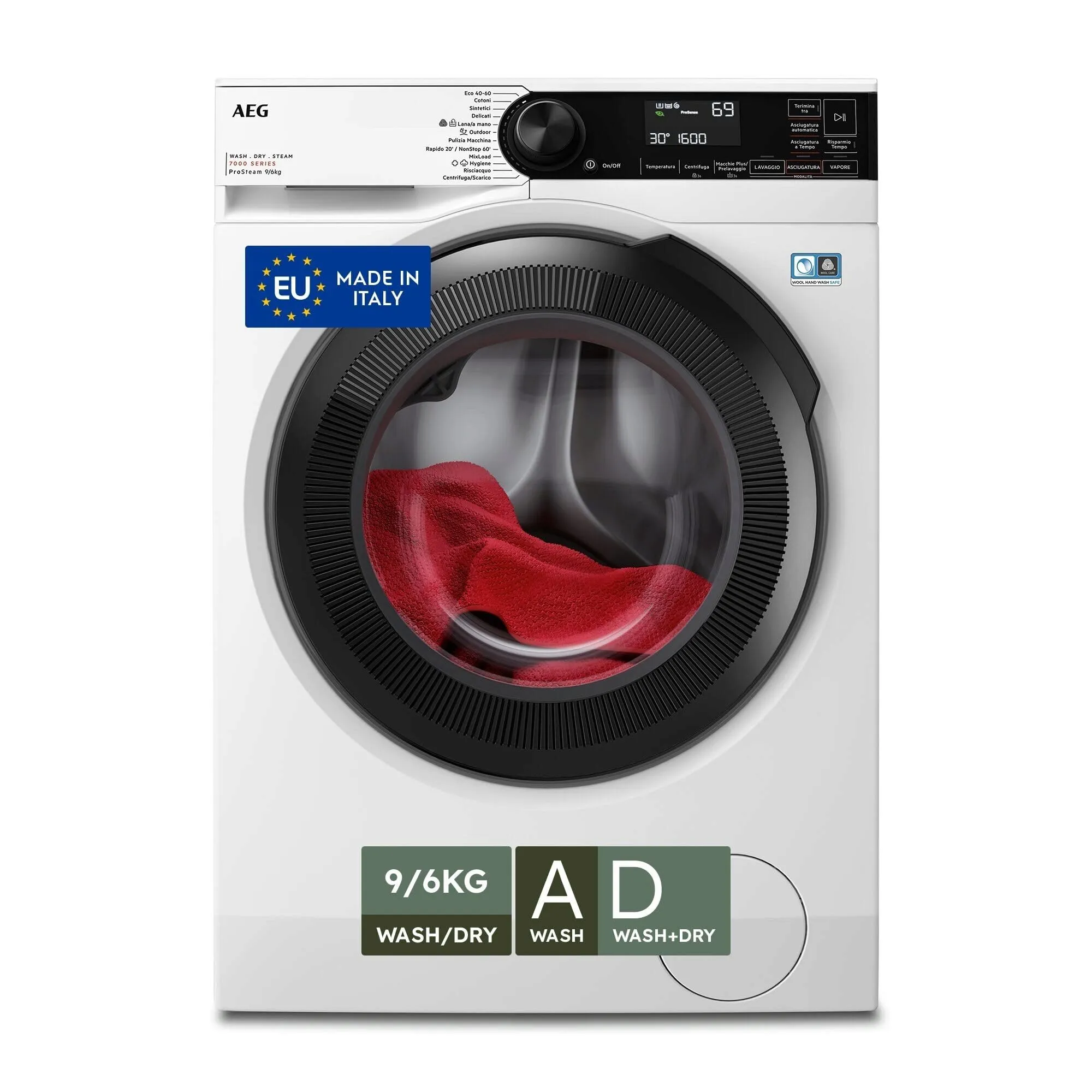 AEG LWR7D966OB Lavasciuga Carica Frontale 9/6 kg ProSteam Serie 7000 - immagine 1