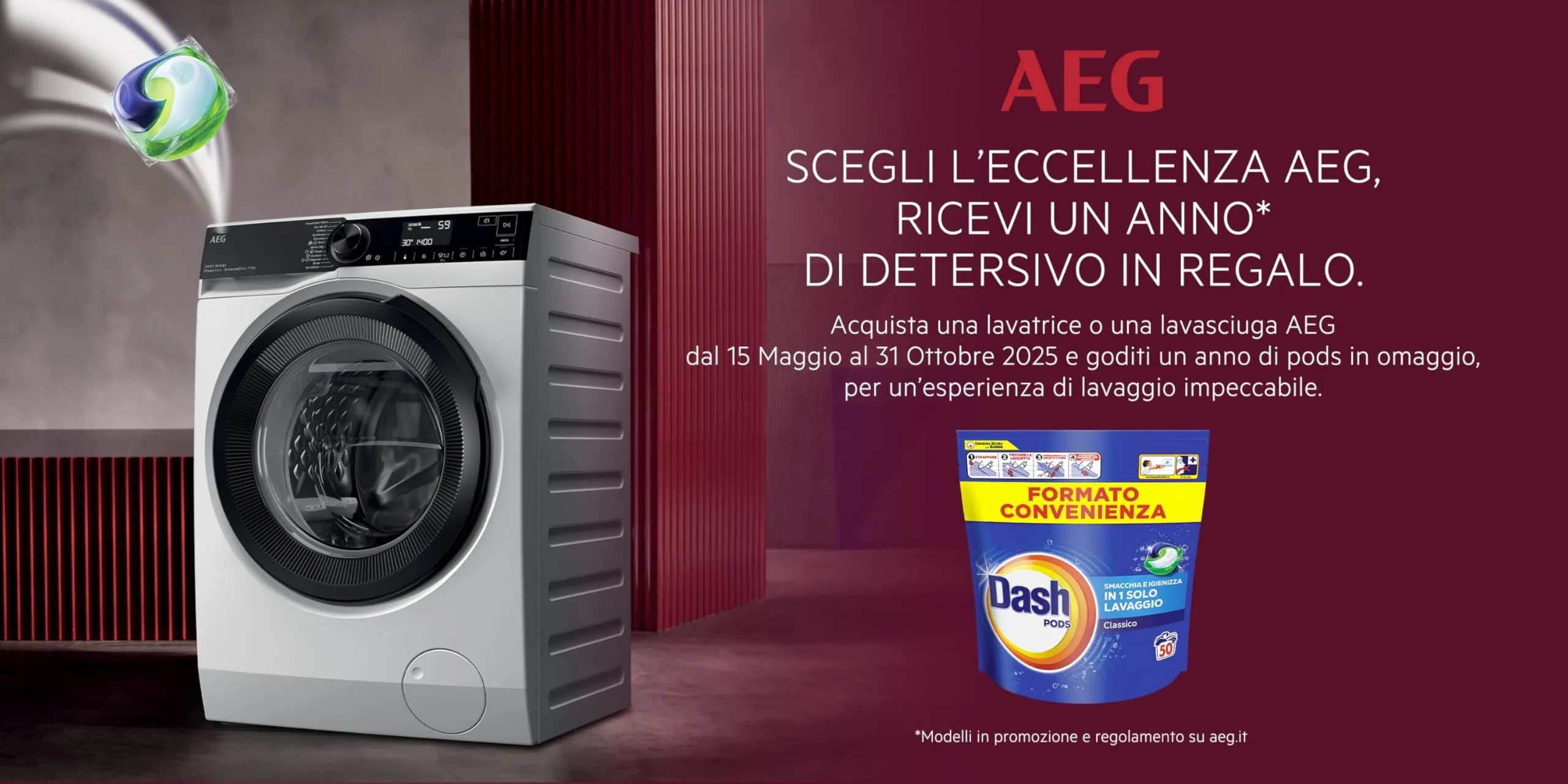 AEG LWR7D966OB Lavasciuga Carica Frontale 9/6 kg ProSteam Serie 7000 - immagine 2