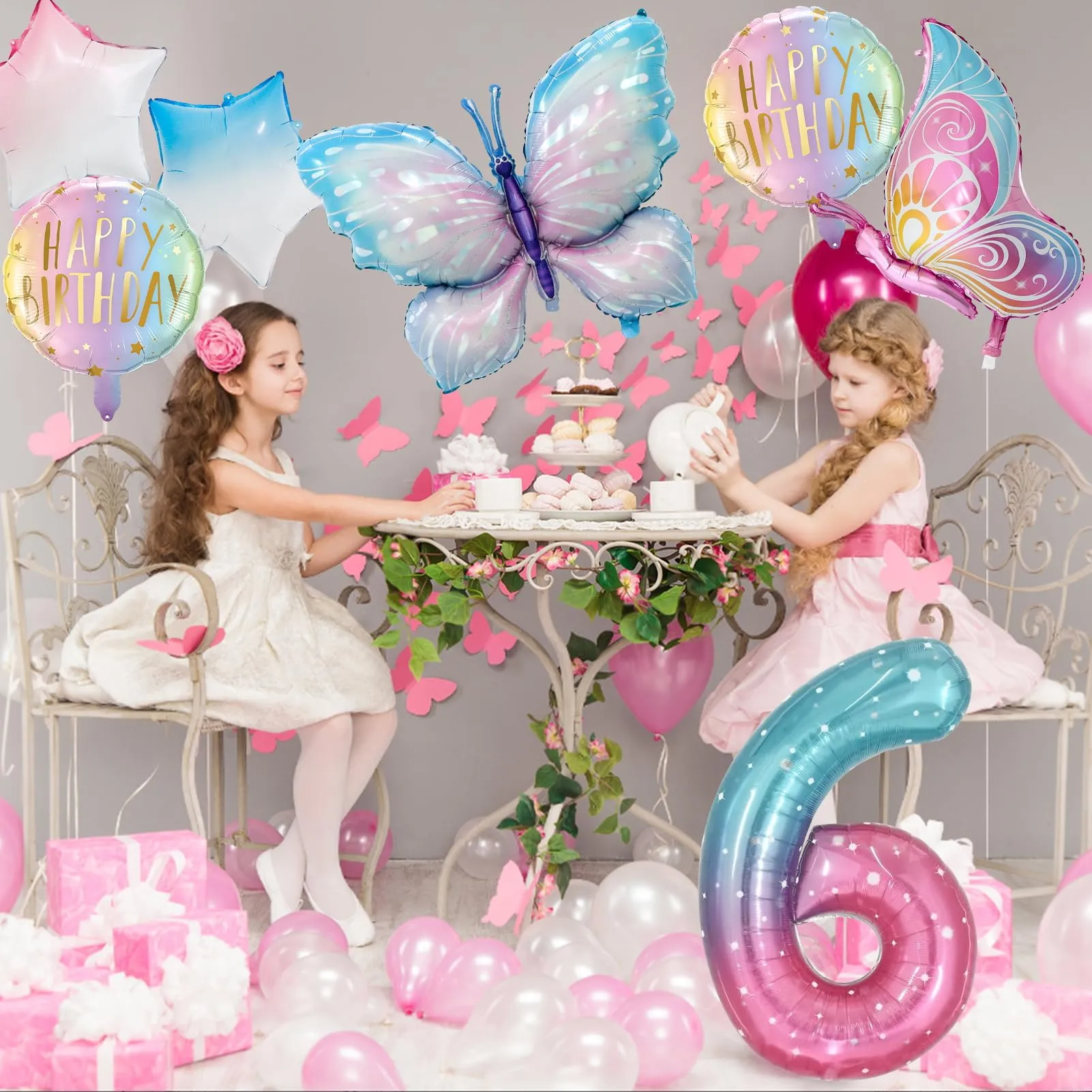 Palloncini a Farfalla Colorati, Palloncini Farfalla 6 Anni - immagine 7