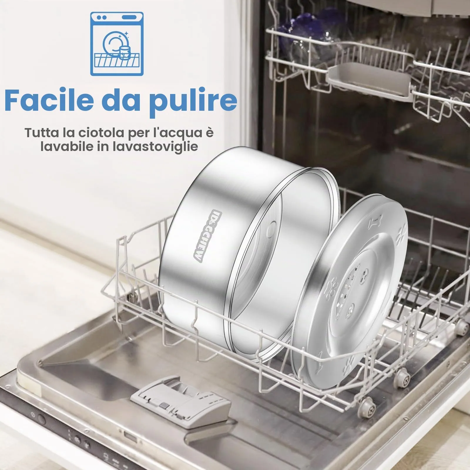 IDOGCHEW Ciotola Acqua Cane Antigoccia 3 L, in Acciaio, Anti-Fuoriuscita - immagine 6