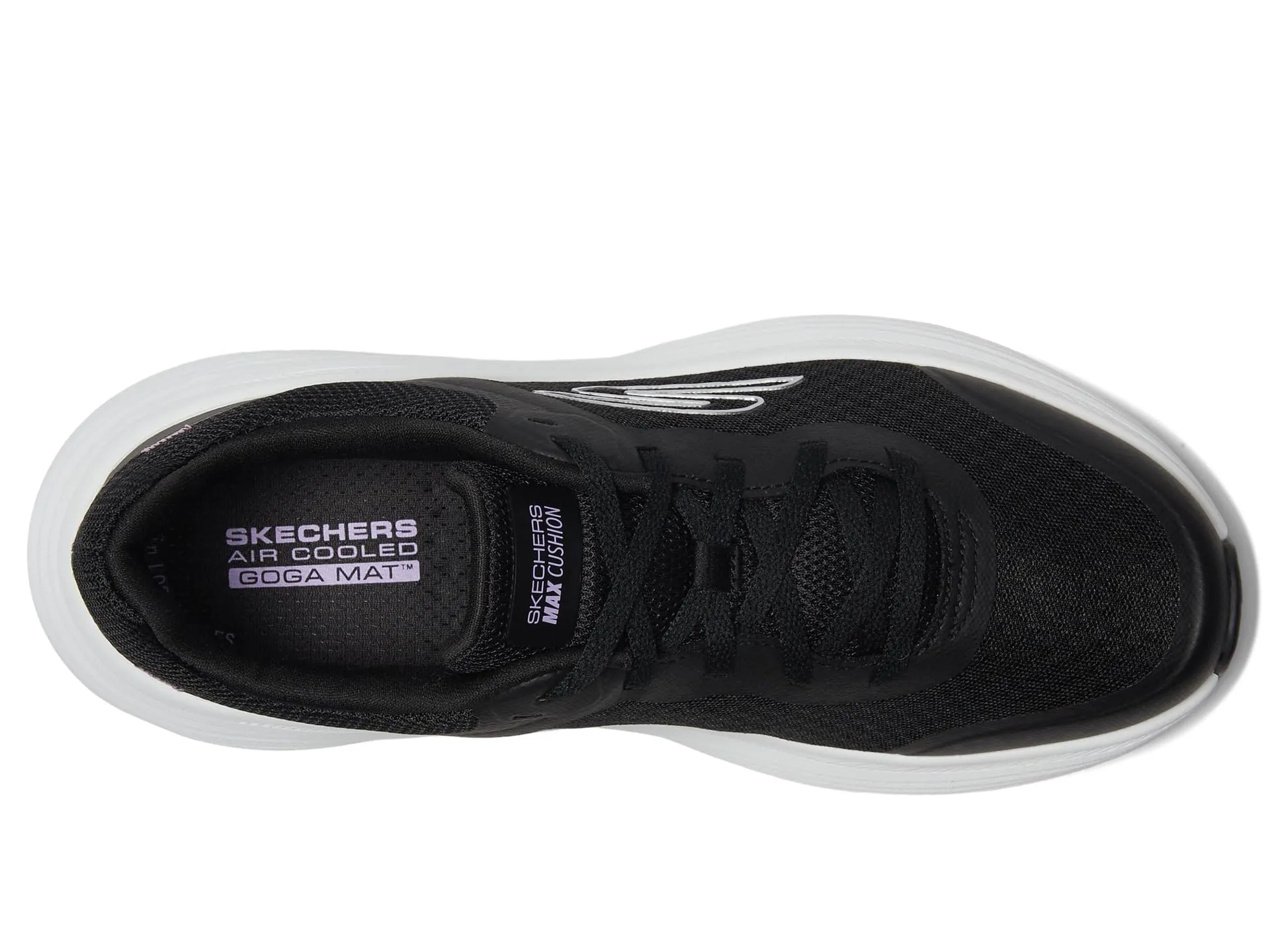 Skechers Donna Max Cushioning Endeavour Canova Trainers, Black Synthetic/White Trim, 37.5 EU - immagine 3