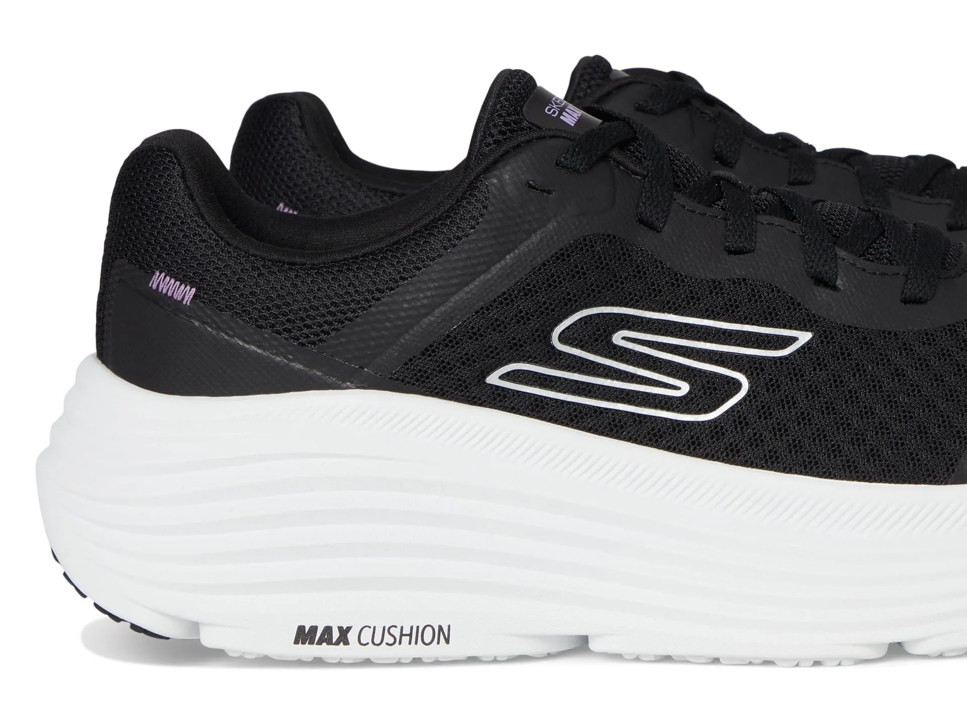 Skechers Donna Max Cushioning Endeavour Canova Trainers, Black Synthetic/White Trim, 39.5 EU - immagine 7