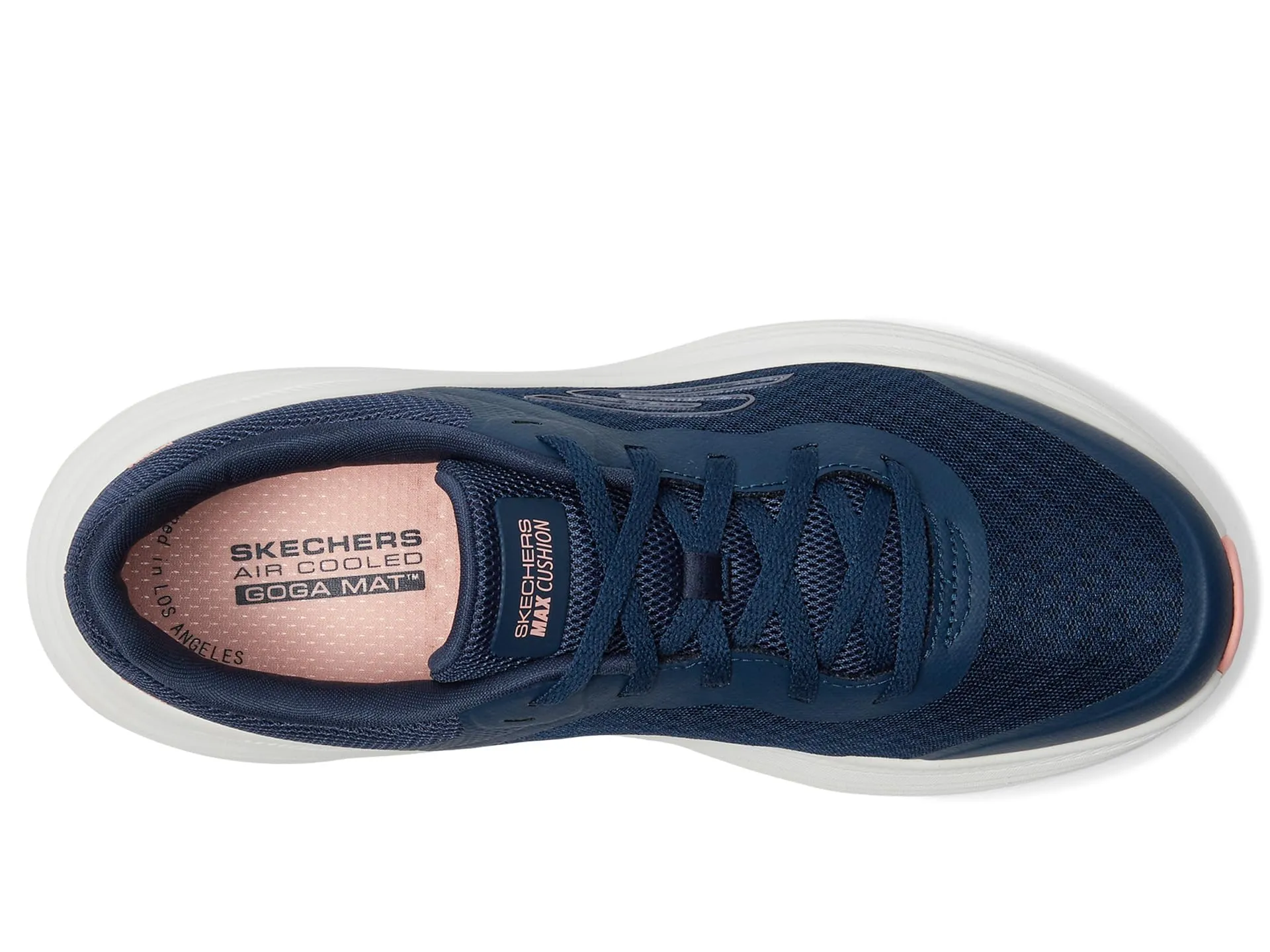 Skechers Donna Max Cushioning Endeavour Canova Trainers, Navy Synthetic Pink Trim, 38.5 EU - immagine 3