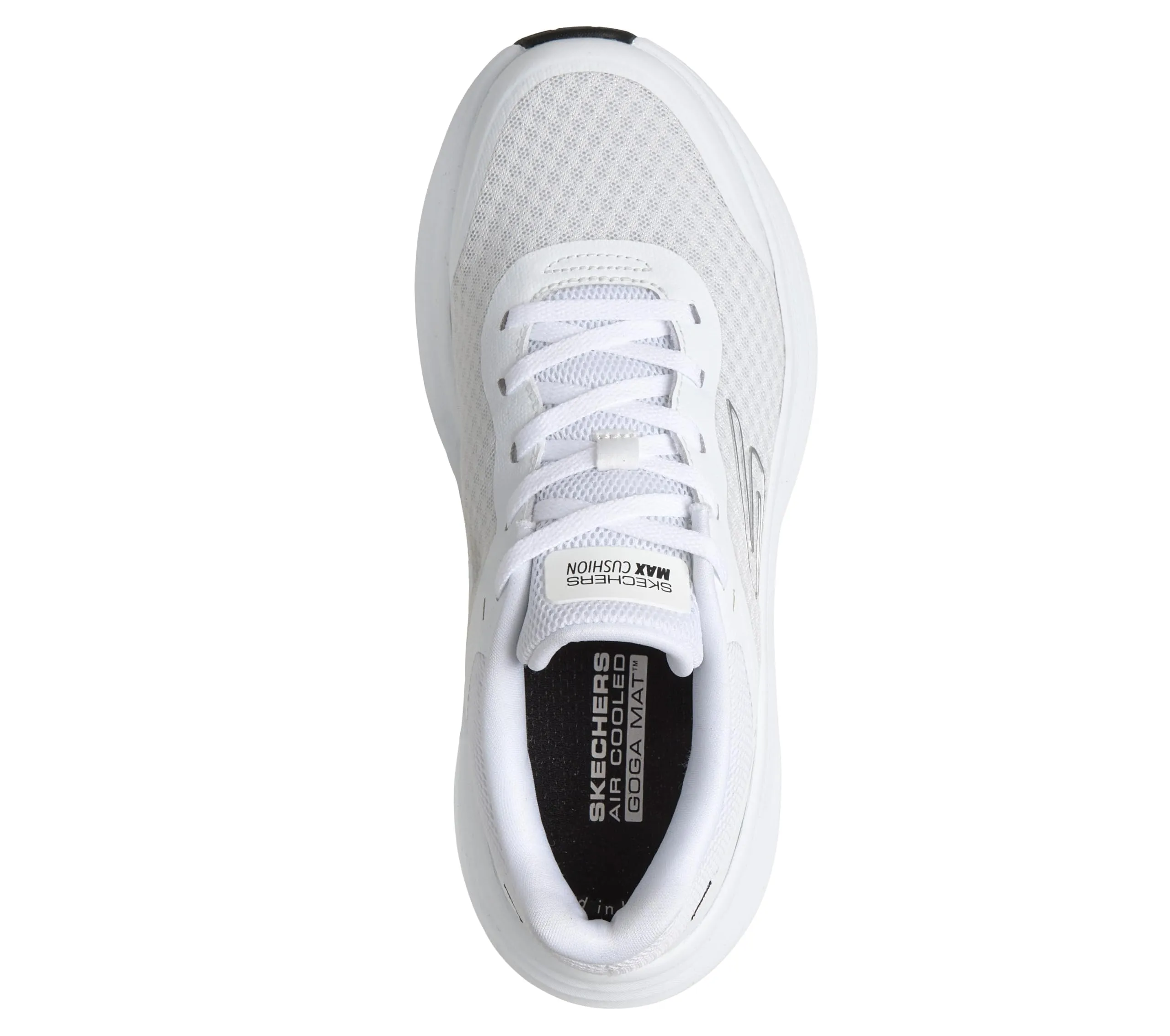Skechers Donna Max Cushioning Endeavour Canova Trainers, White Synthetic/Black Trim, 36 EU - immagine 3