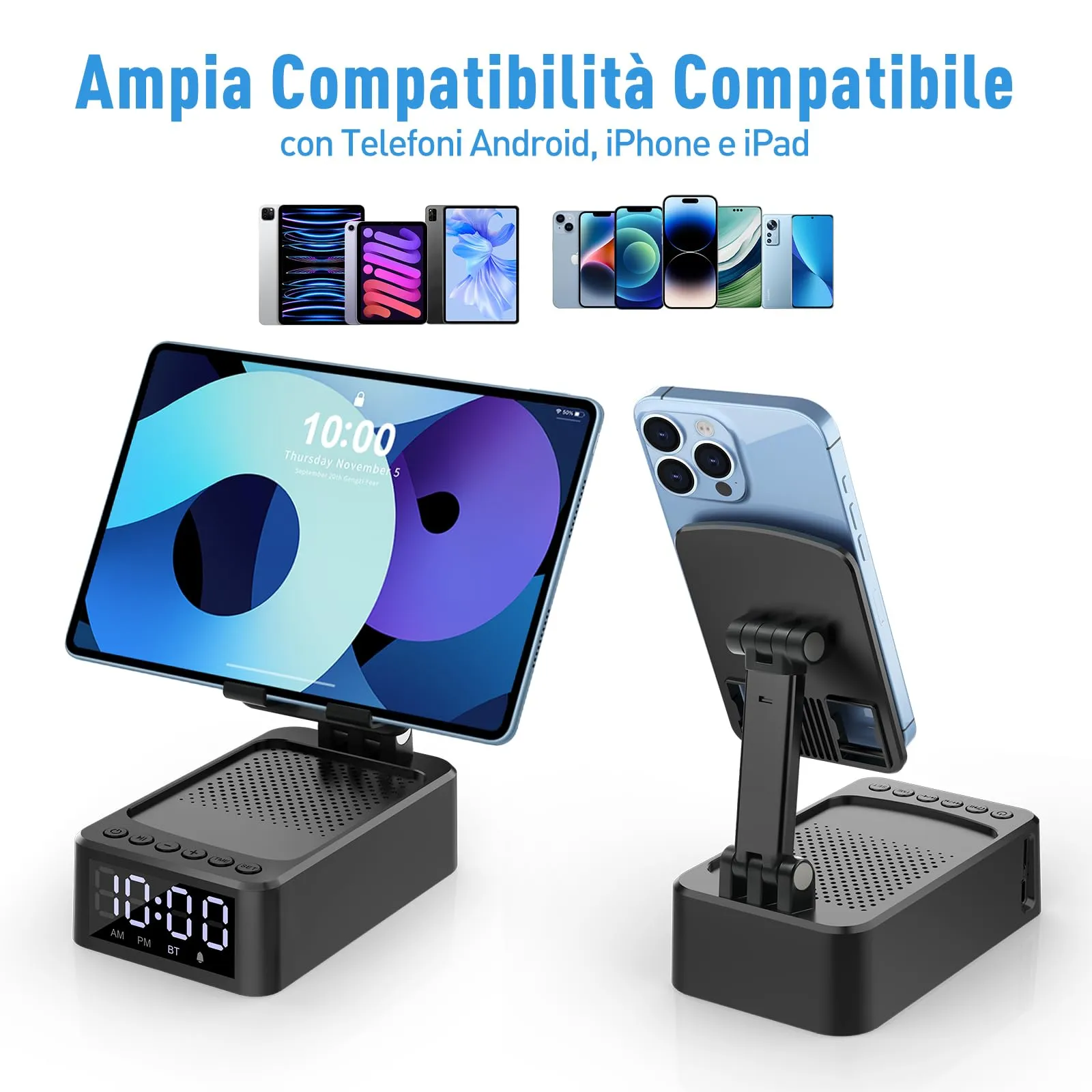 ZOOI Regalo Uomo, 3 in 1 Altoparlante Bluetooth con Supporto - immagine 7