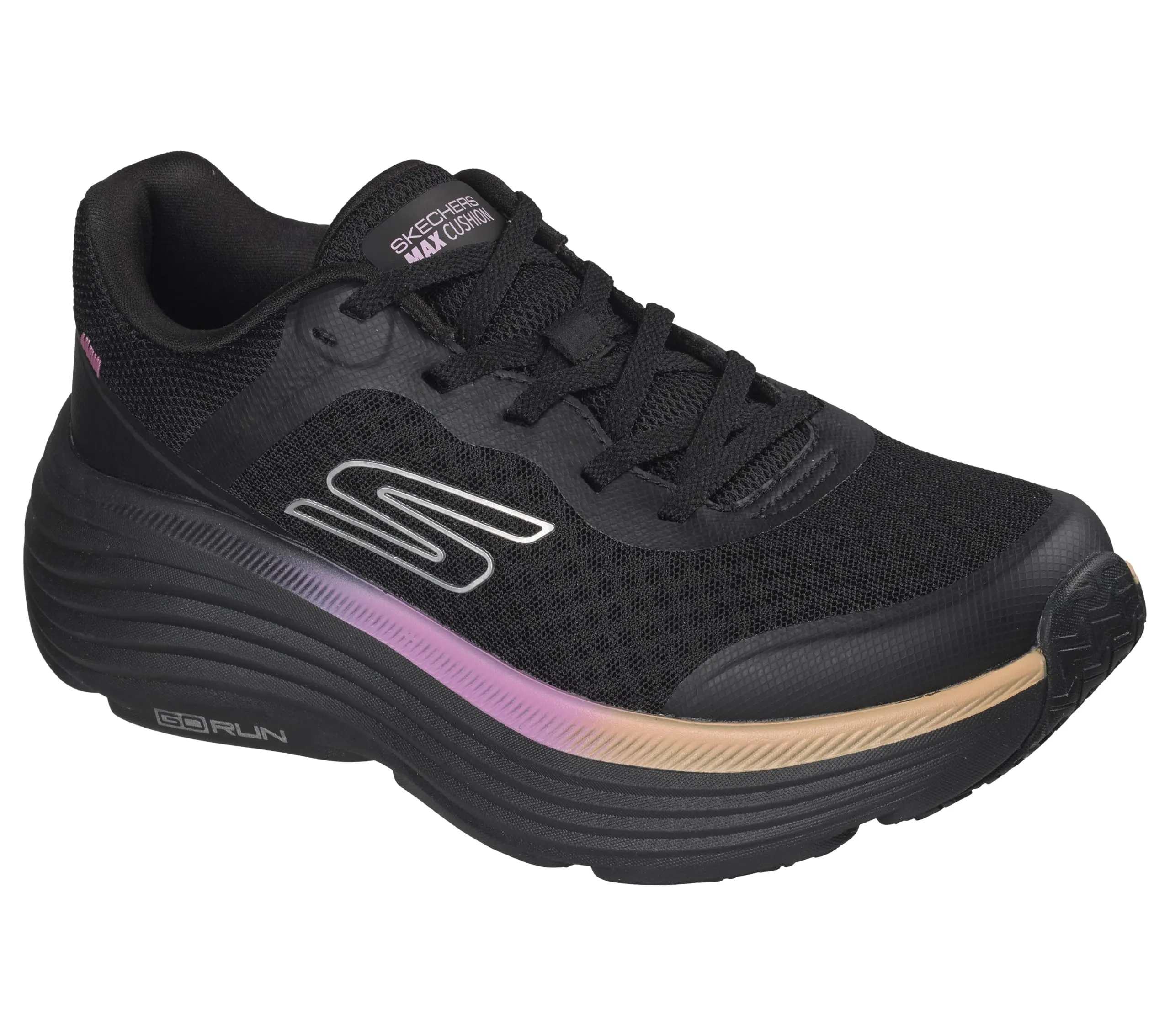 Skechers Max Cushioning Endeavour Canova Sneaker da donna, nero/rosa, 37.5 EU - immagine 4