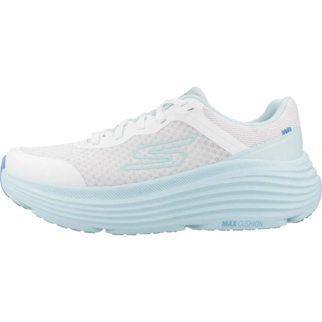 Skechers Donna Max Cushioning Endeavour Canova Trainers, White Synthetic/Light Blue Trim, 35 EU - immagine 2