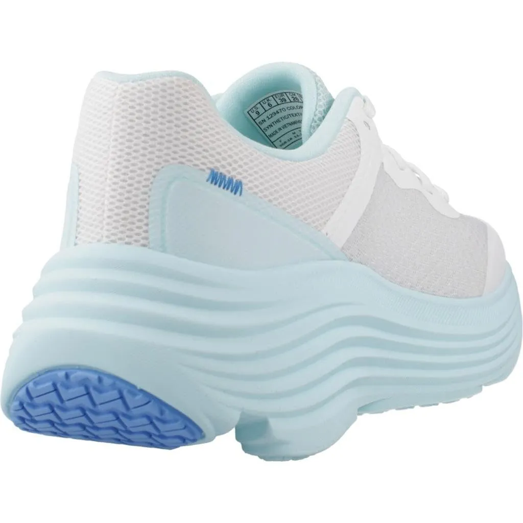 Skechers Donna Max Cushioning Endeavour Canova Trainers, White Synthetic/Light Blue Trim, 35 EU - immagine 3