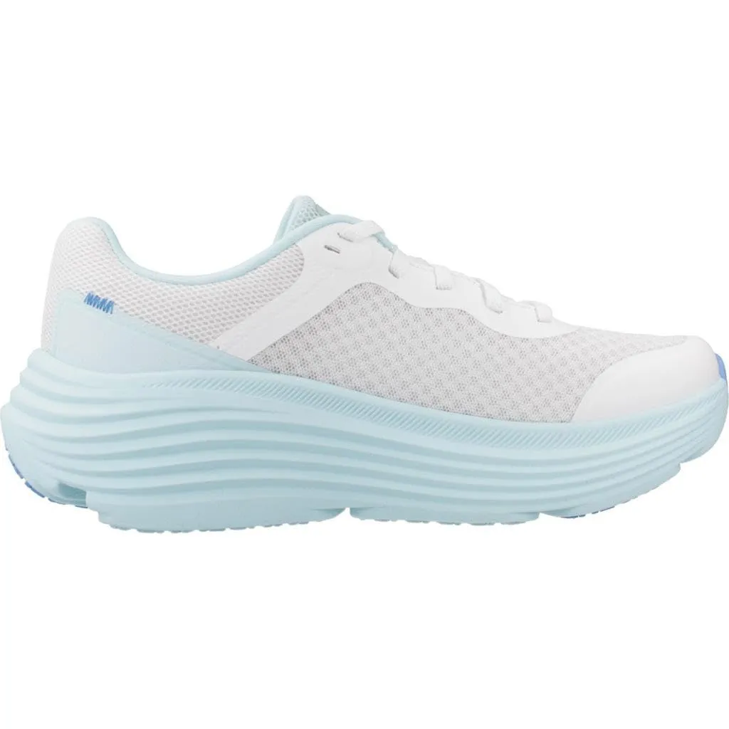 Skechers Donna Max Cushioning Endeavour Canova Trainers, White Synthetic/Light Blue Trim, 35 EU - immagine 4