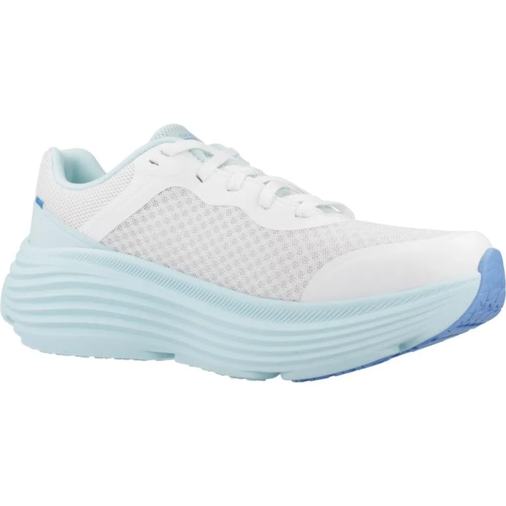 Skechers Donna Max Cushioning Endeavour Canova Trainers, White Synthetic/Light Blue Trim, 35 EU - immagine 5