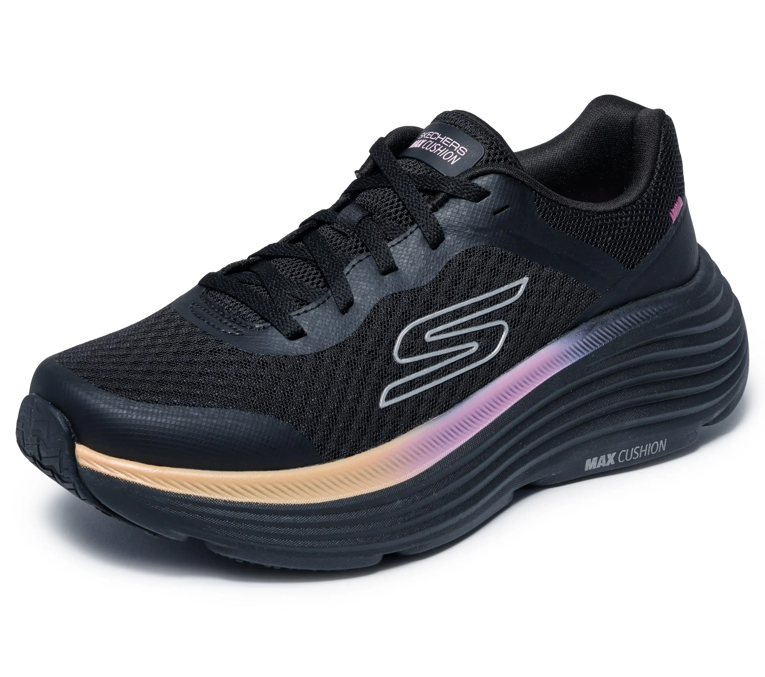 Skechers Max Cushioning Endeavour Canova Sneaker da donna, nero/rosa, 36.5 EU - immagine 1