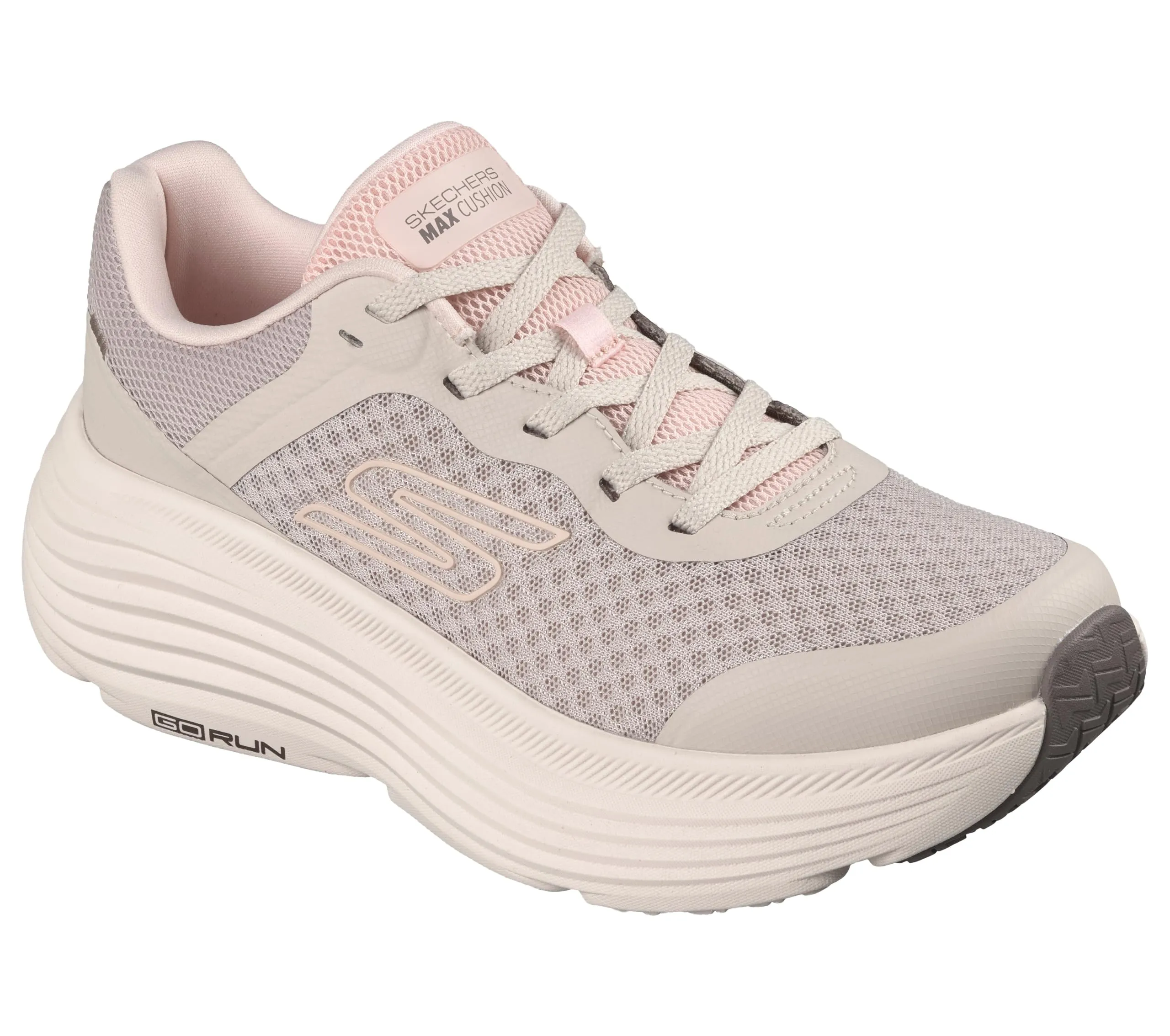 Skechers Donna Max Cushioning Endeavour Canova Trainers, Natural Synthetic Trim, 37.5 EU - immagine 4