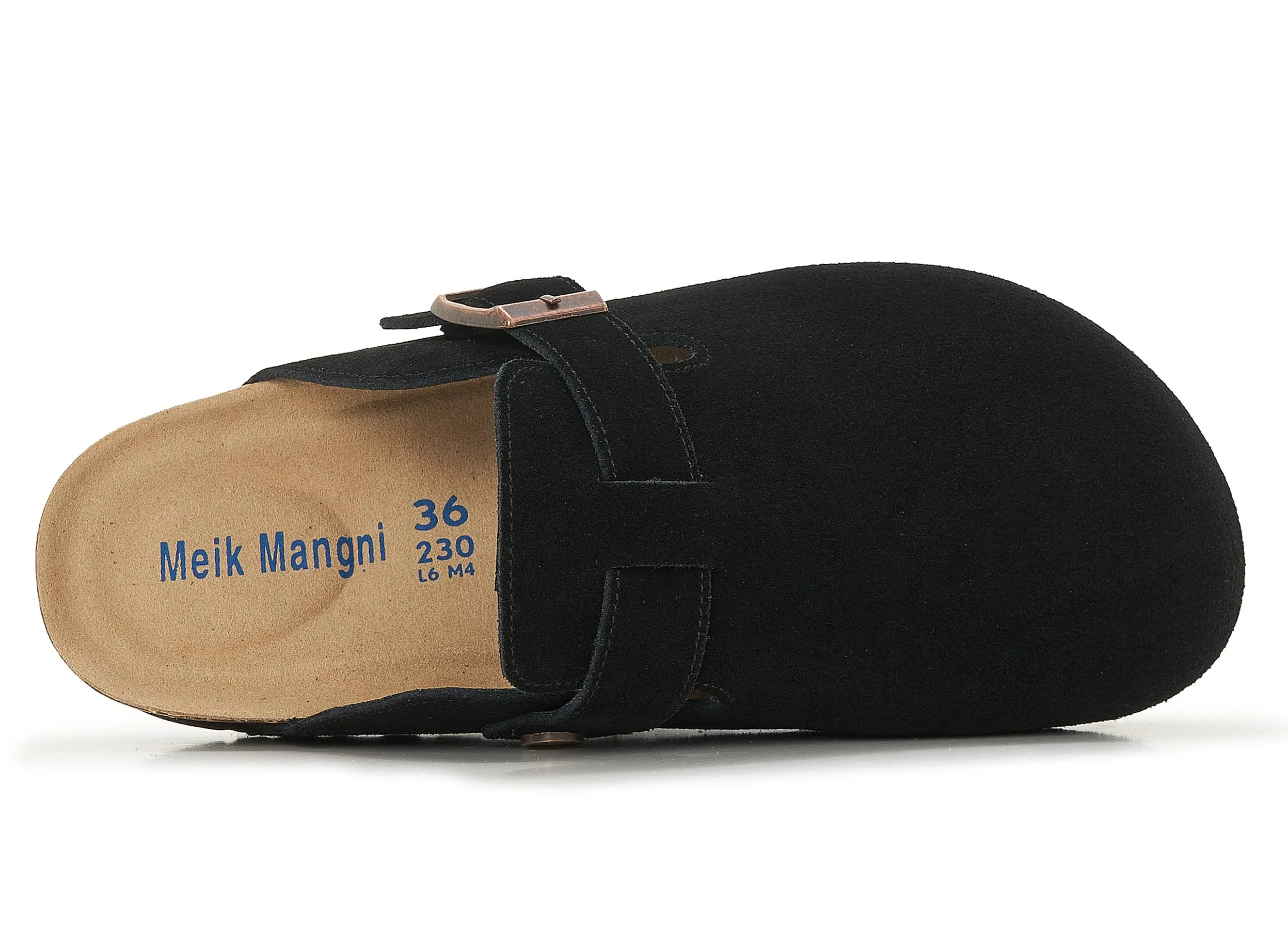 Meik Mangni Zoccoli e Sabot Donna Ciabatte da Uomo Pantofole in Pelle,Nero 41 EU - immagine 5