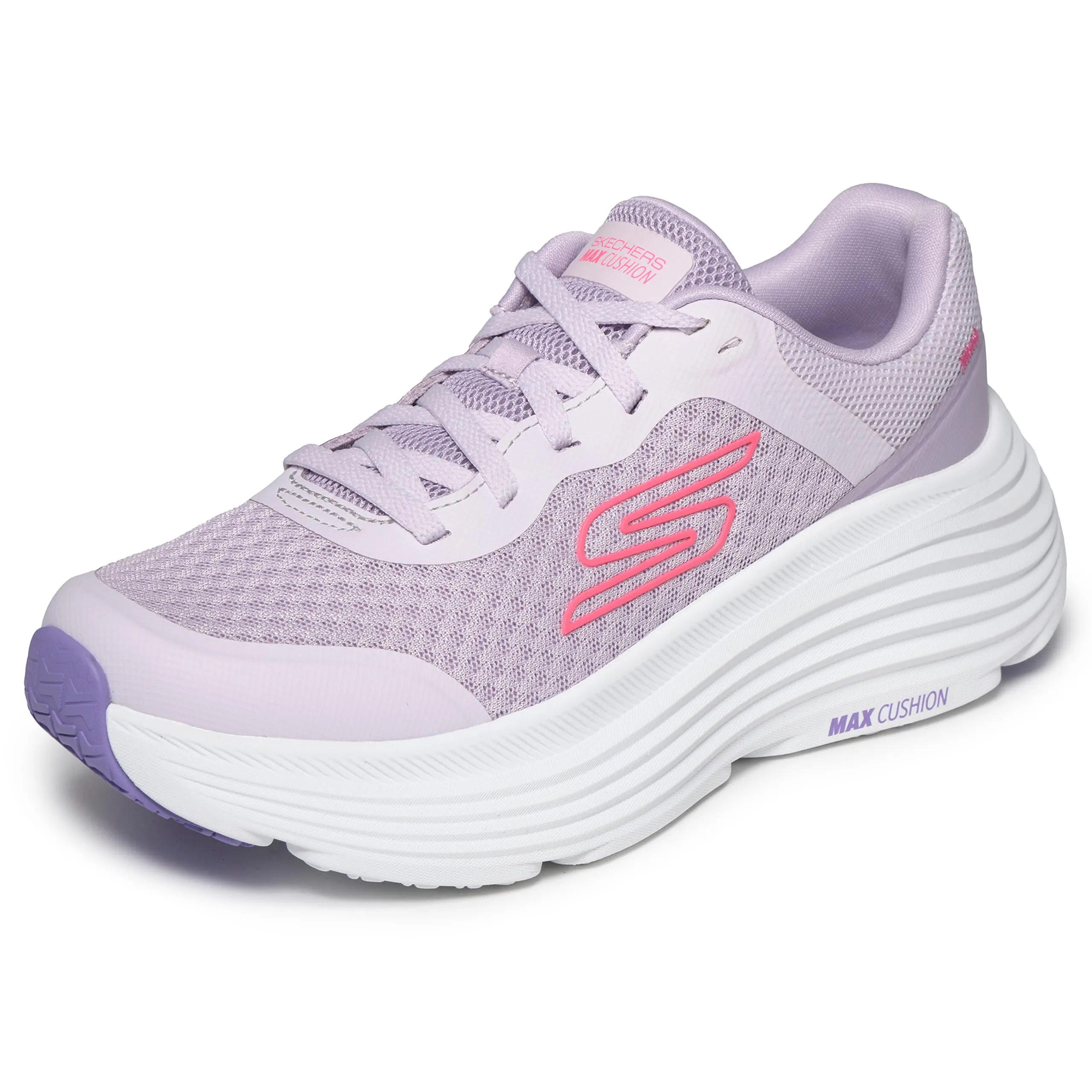 Skechers Donna Max Cushioning Endeavour Canova Trainers, Lavender Synthetic/Pink Trim, 41 EU - immagine 1