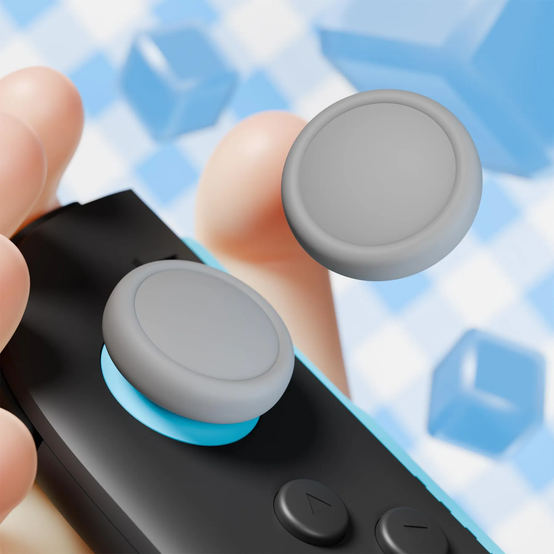 PlayVital Copri Levette Analogiche per Nintendo Switch 2, Grigio - immagine 5
