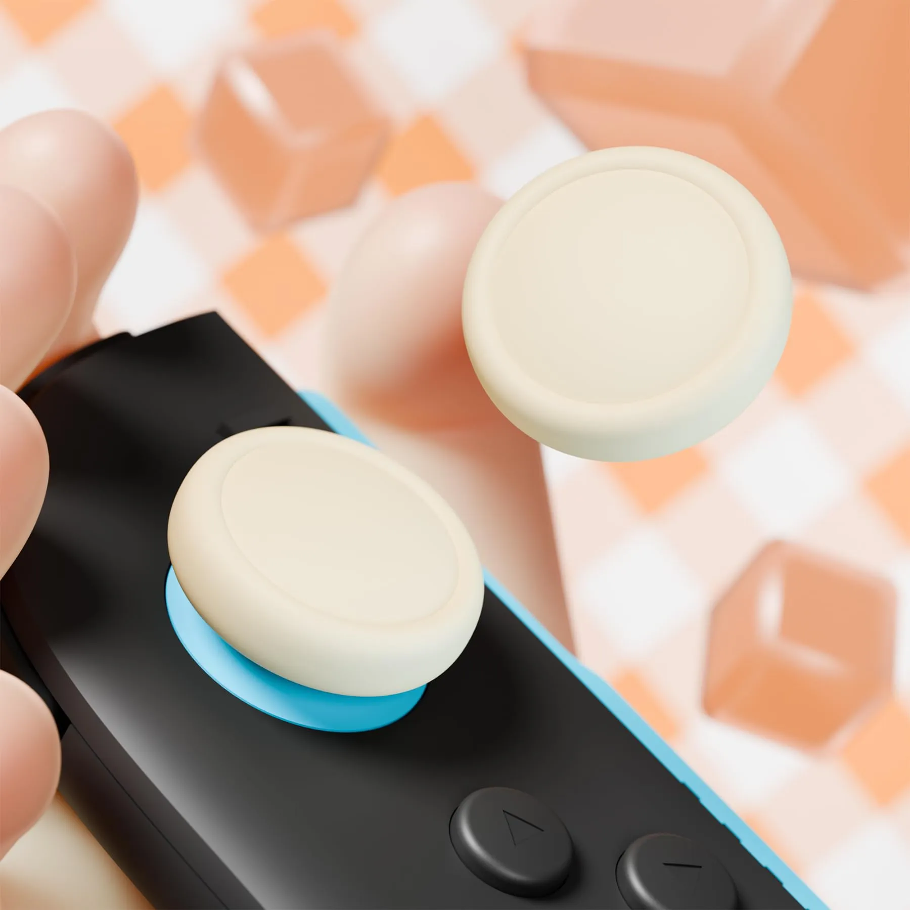 playvital Copri Levette Analogiche per Nintendo Switch 2, Giallo Antico - immagine 5