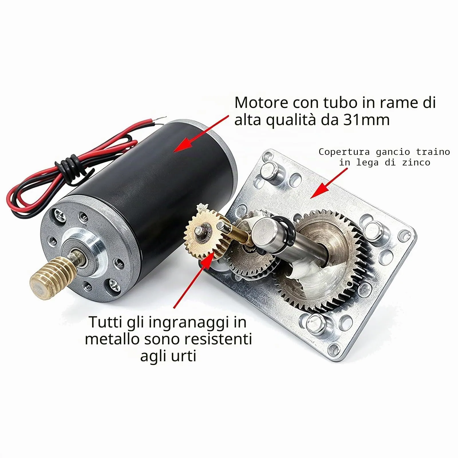 Motore A Vite Senza Fine 10-400 Giri/Min, Reversibile DC12V Motore A Velocità di Torsione Elevata Riduttore Elettrico Con Albero A D, per RC, Giocattoli Elettronici (12V 10RPM) - immagine 6