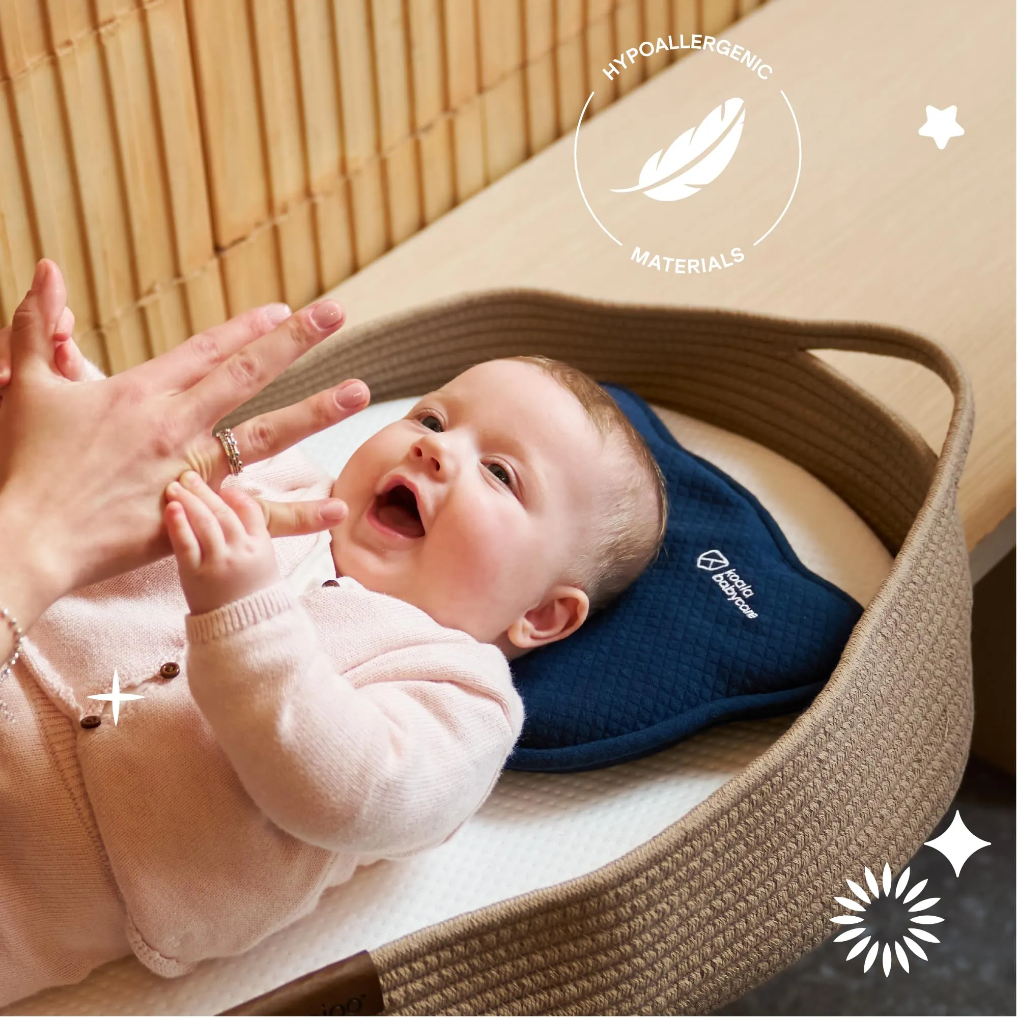 Koala Babycare Cuscino Neonato Plagiocefalia Sfoderabile (con due Federe) per aiutare a prevenire e trattare la Testa Piatta in Memory Foam - immagine 4