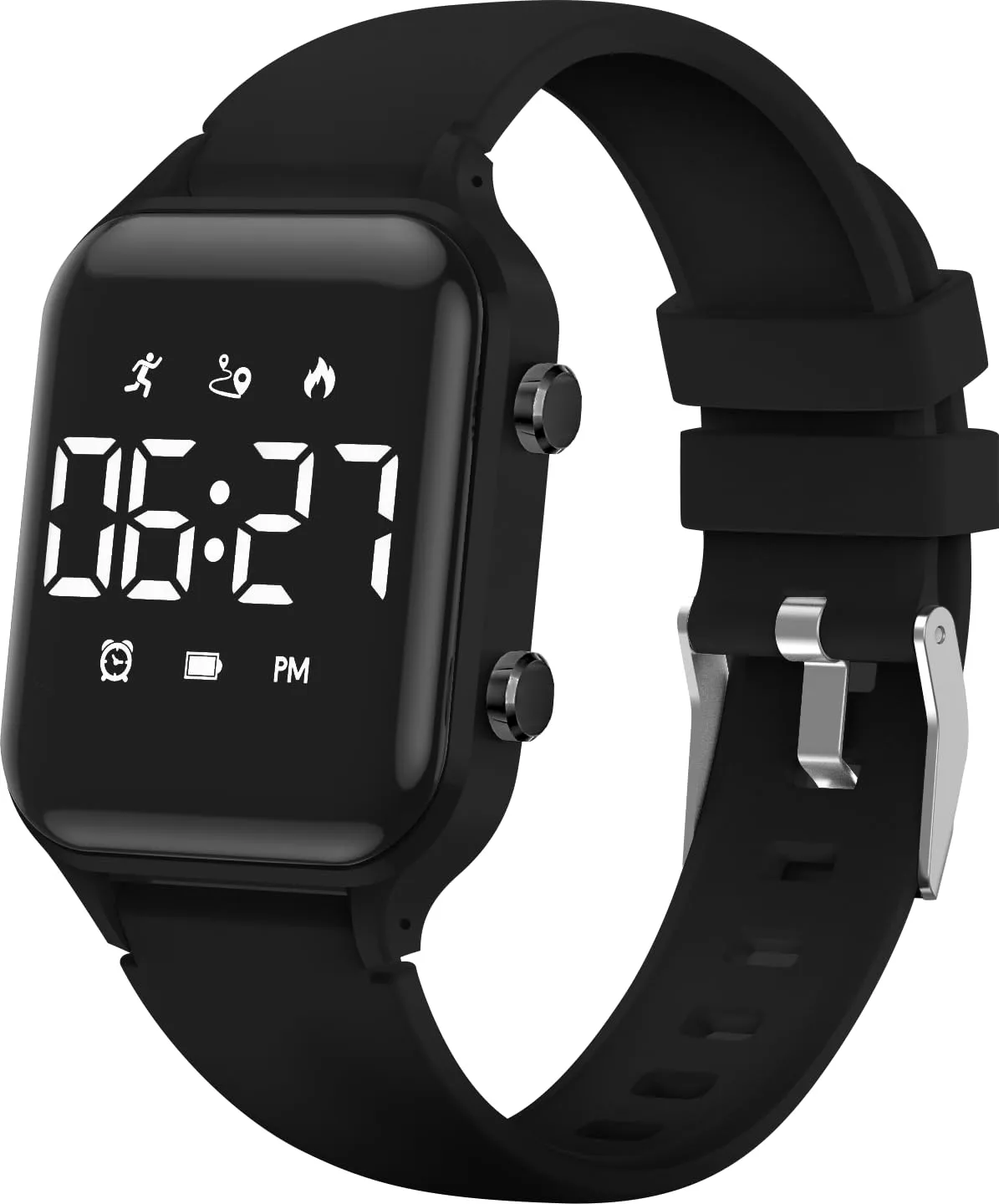 caprock Orologio digitale a LED per bambini, con contapassi, impermeabile fino a 50 atm, con calcolo della distanza/vibrazione, doppia sveglia/cronometro - immagine 1
