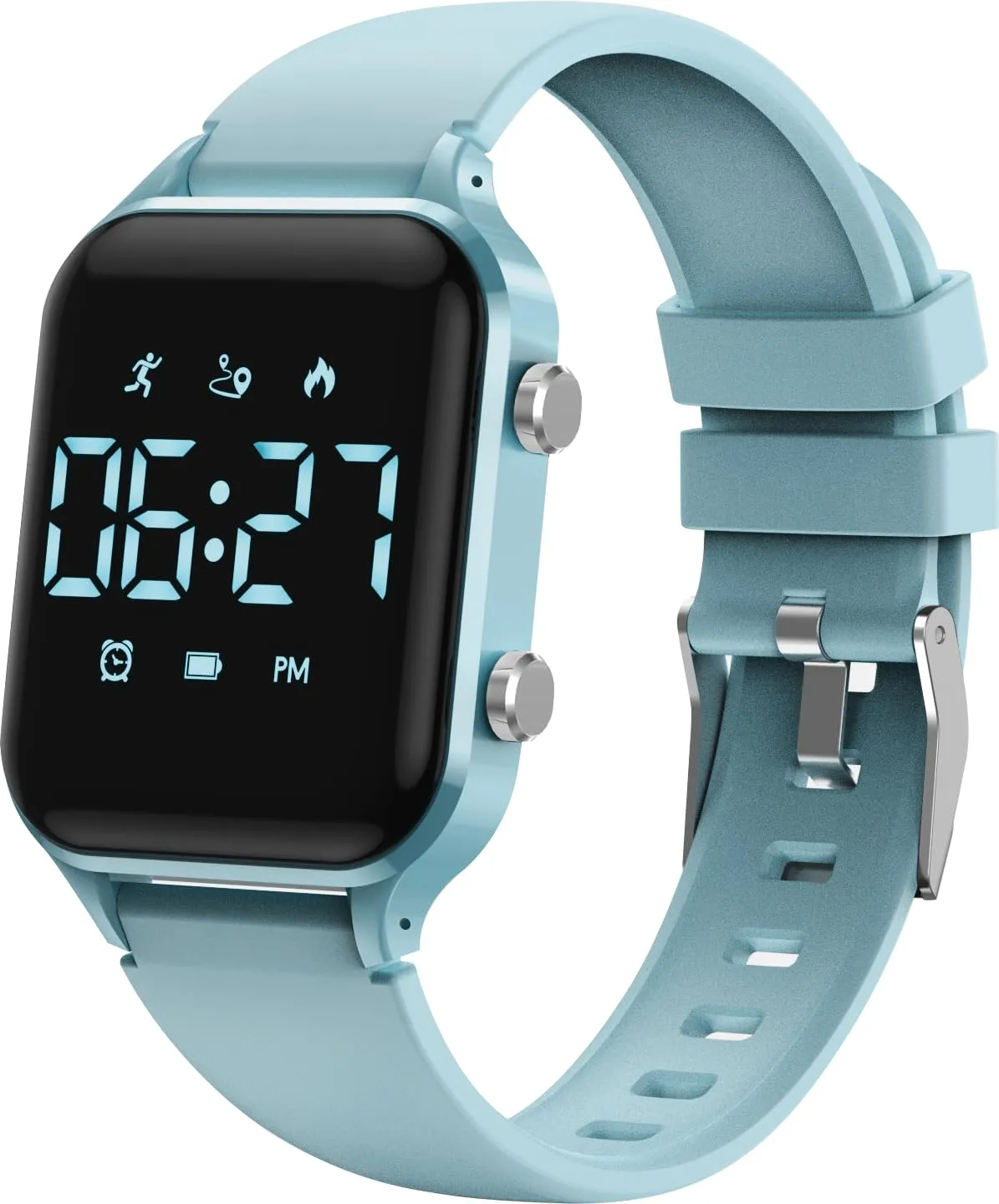 caprock Orologio digitale a LED per bambini, con contapassi, impermeabile fino a 50 atm, con calcolo della distanza/vibrazione, doppia sveglia/cronometro - immagine 1