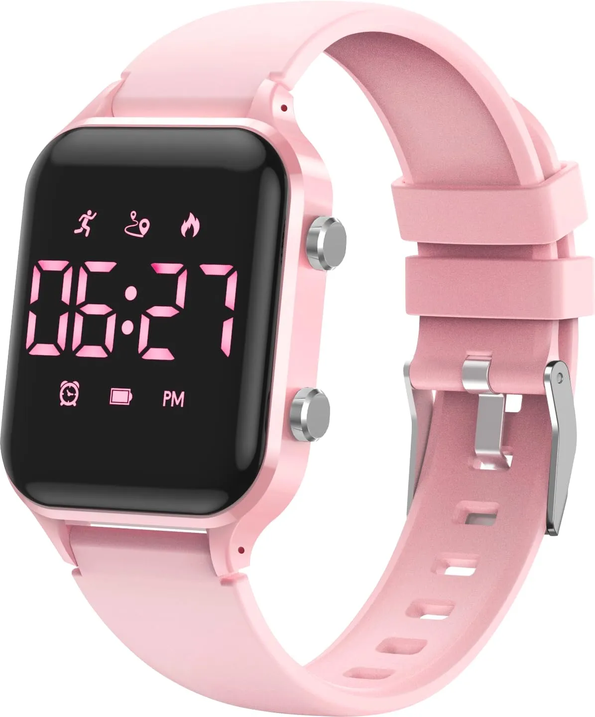 caprock Orologio digitale a LED per bambini, con contapassi, impermeabile fino a 50 atm, con calcolo della distanza/vibrazione, doppia sveglia/cronometro - immagine 1